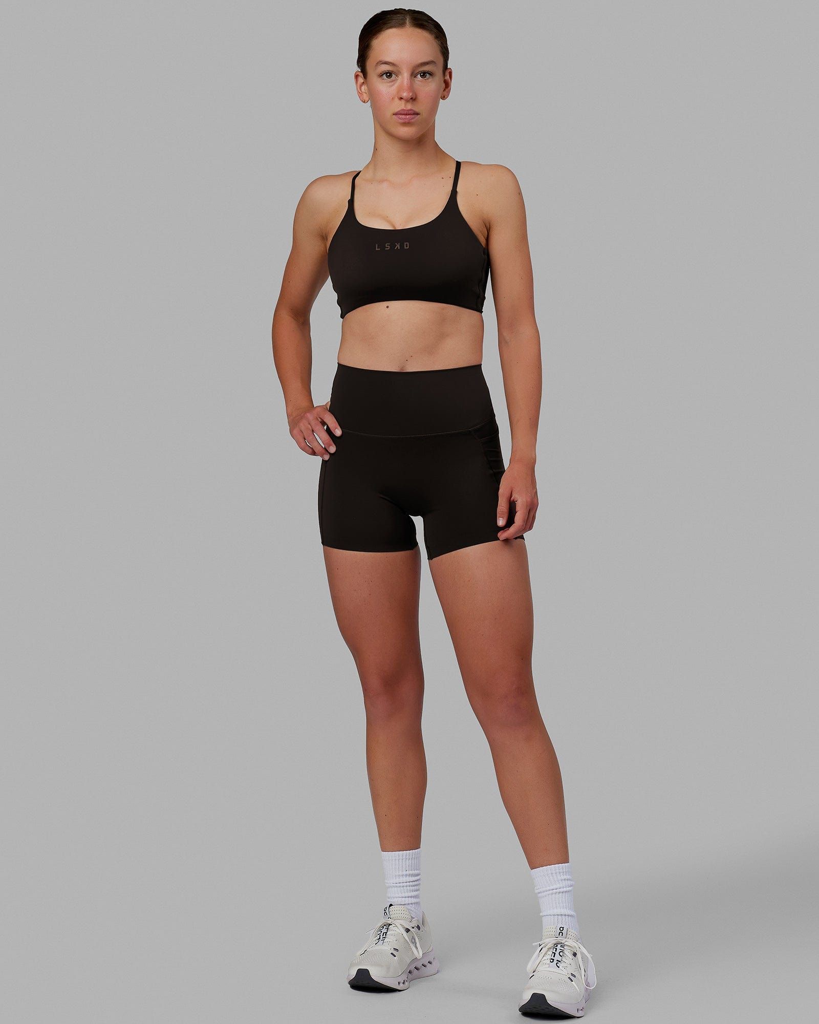 Elixir X-Short Tights With Pockets - Dark Walnut sold by LSKD product image thumbnail 2