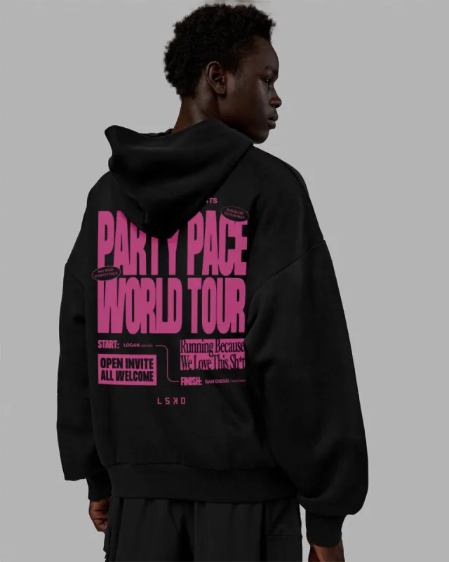 Unisex Party Pace Hoodie Oversize - Black-Pink sold by LSKD