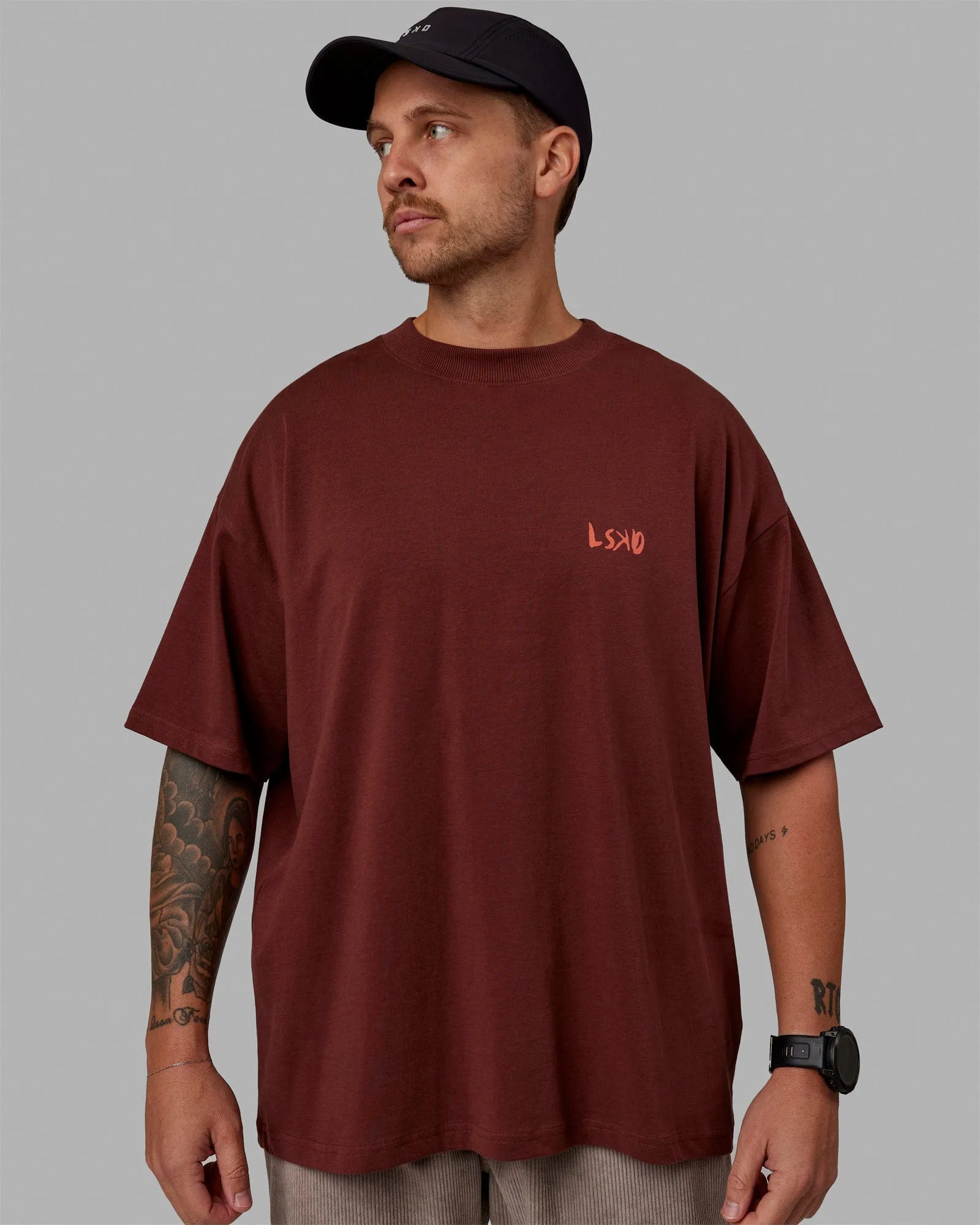 Unisex Good Times Club 2.0 Heavyweight Tee Oversize - Cappuccino-White sold by LSKD product image thumbnail 3