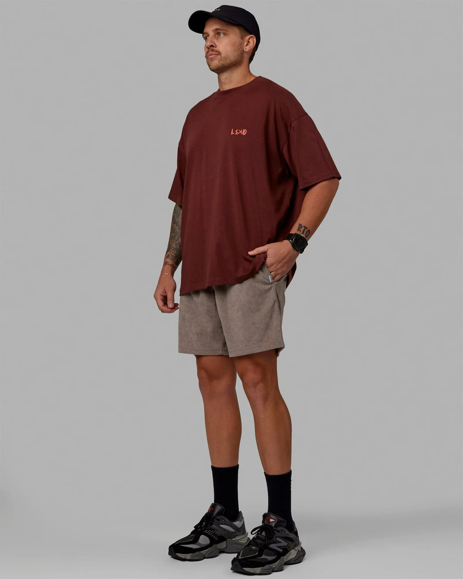 Unisex Good Times Club 2.0 Heavyweight Tee Oversize - Cappuccino-White sold by LSKD product image thumbnail 5
