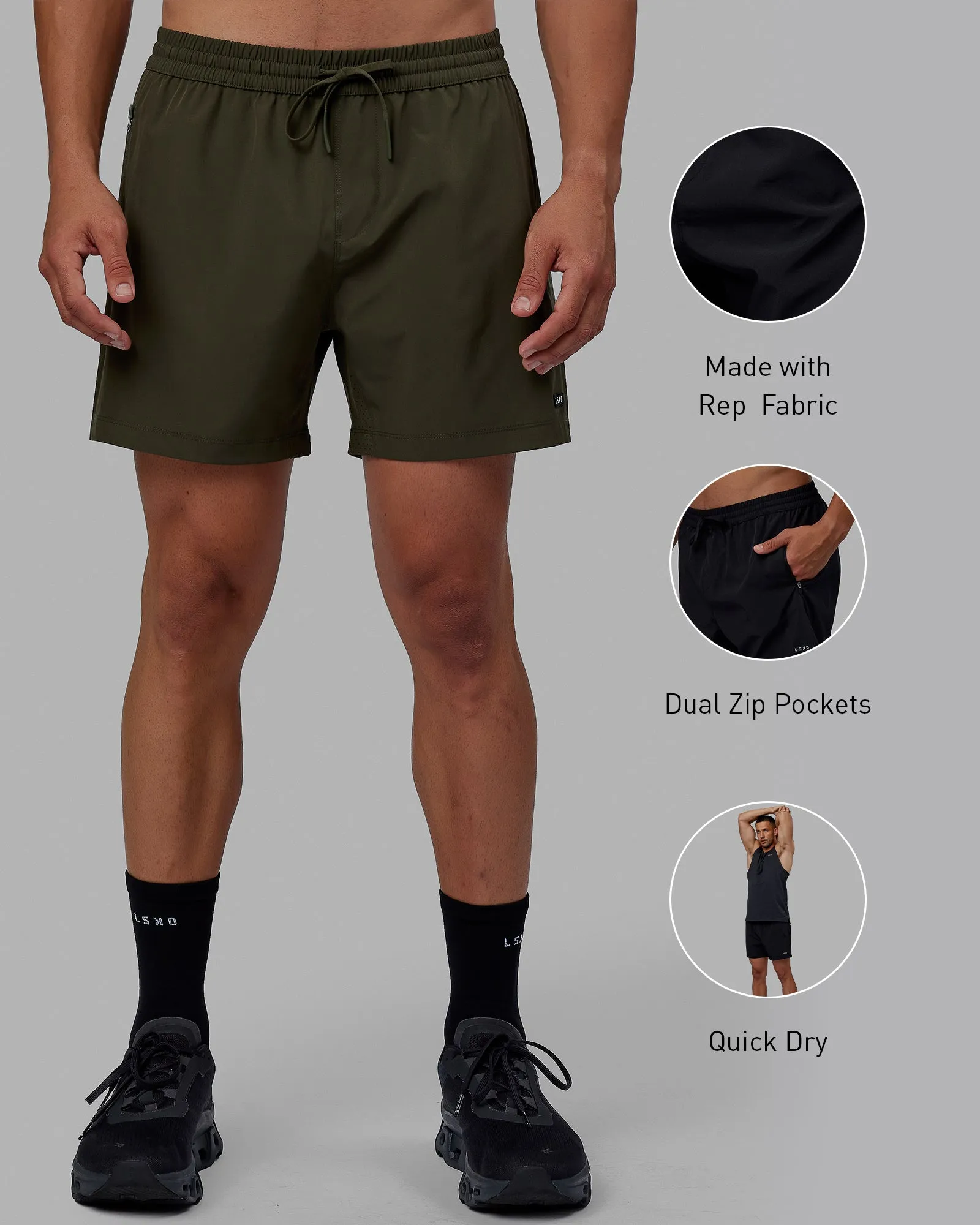 Rep 5" Performance Short - Forest Night sold by LSKD product image thumbnail 2