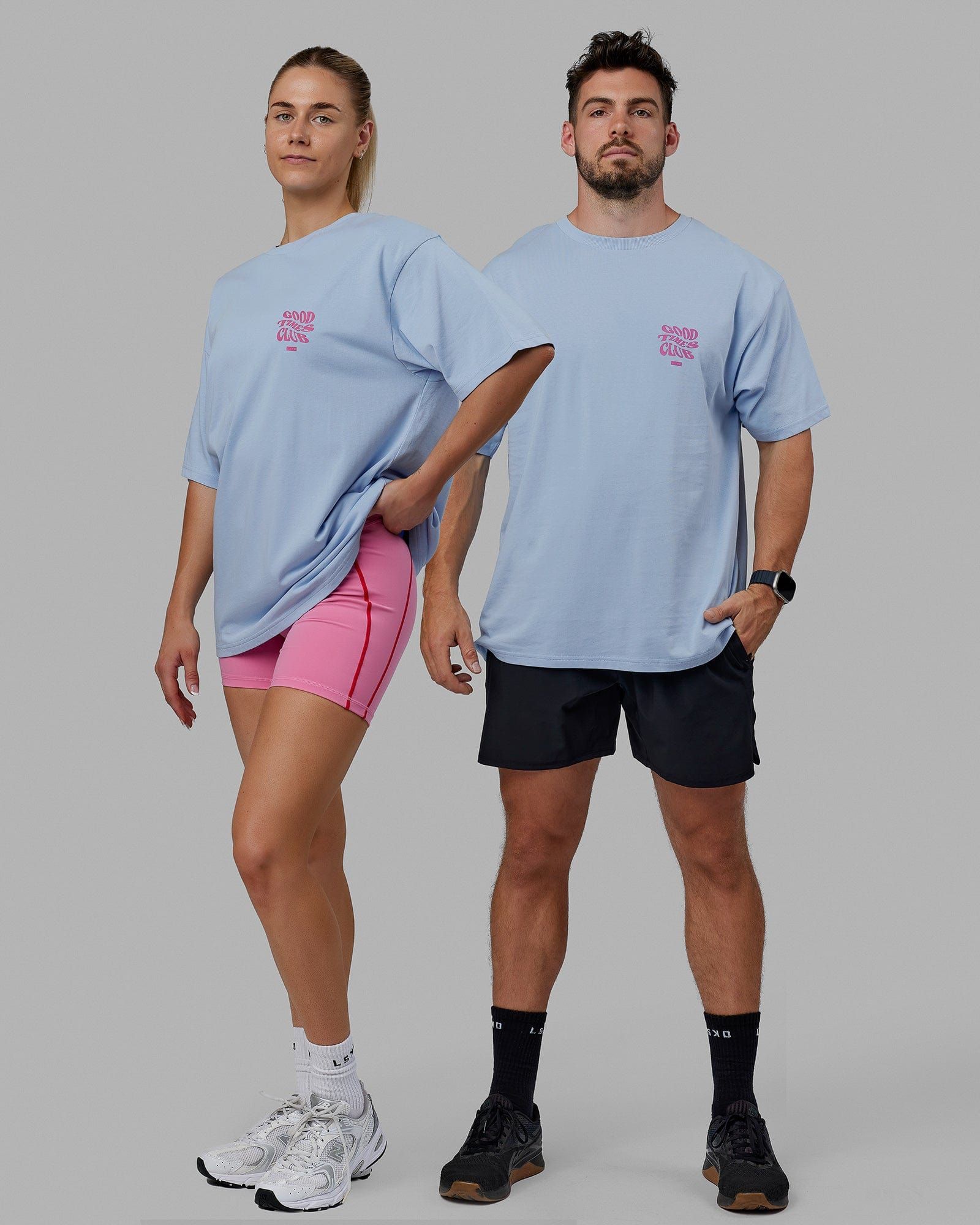 Unisex Good Times Heavyweight Tee Oversize - Windsurfer-Spark Pink sold by LSKD