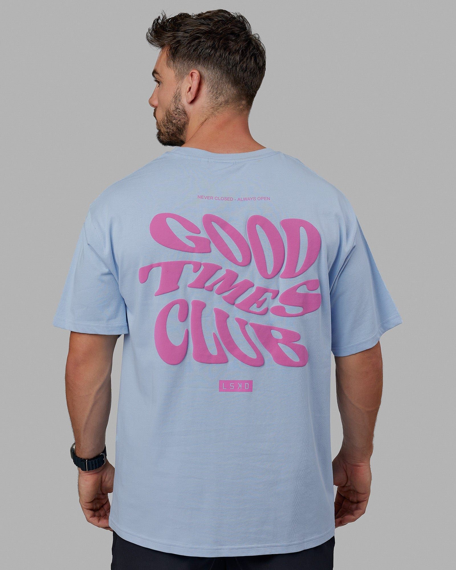 Unisex Good Times Heavyweight Tee Oversize - Windsurfer-Spark Pink sold by LSKD product image thumbnail 5