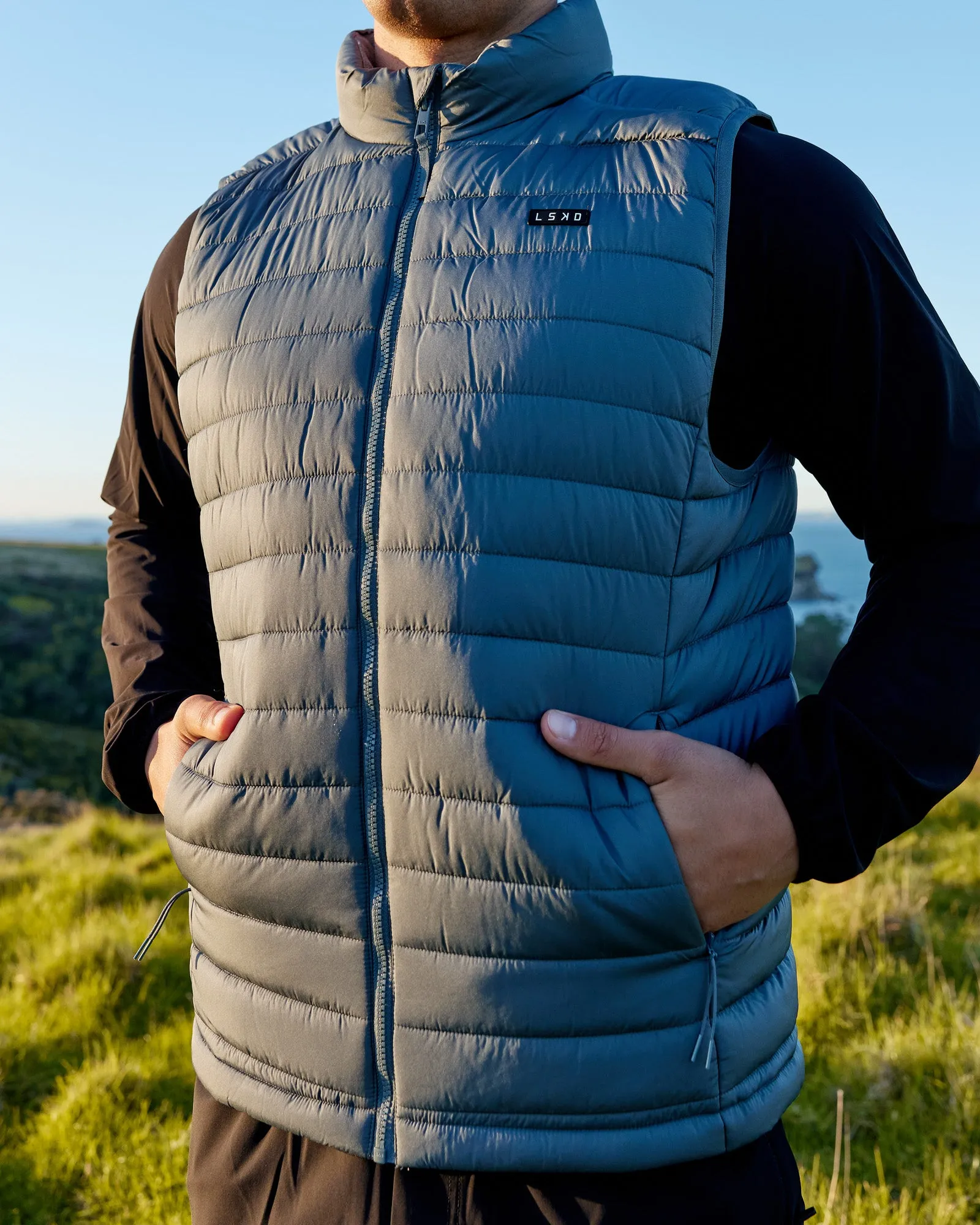 All Day Puffer Vest - Storm sold by LSKD product image thumbnail 2