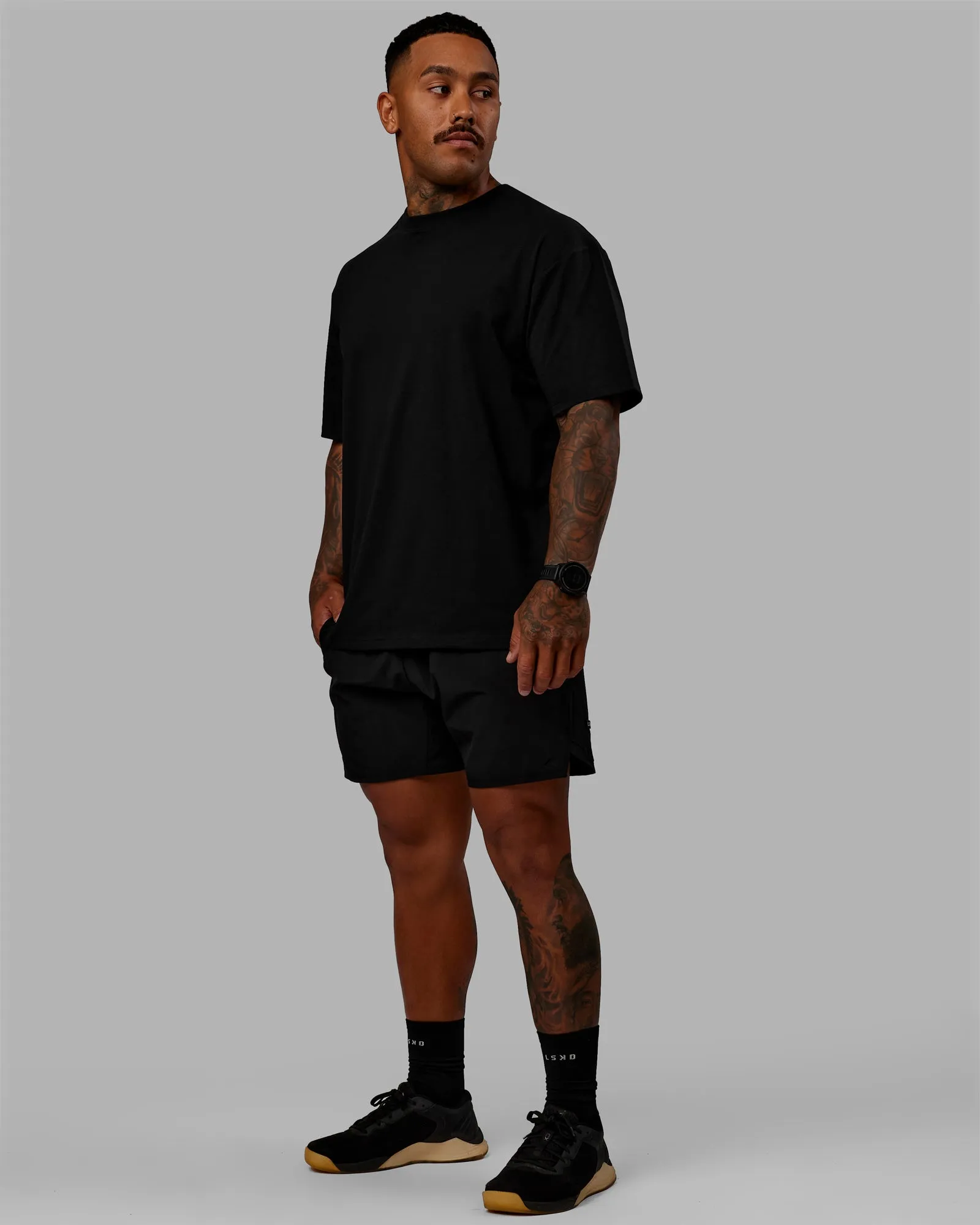 Lifting Club FLXCotton Tee Oversize - Black-Black sold by LSKD product image thumbnail 5