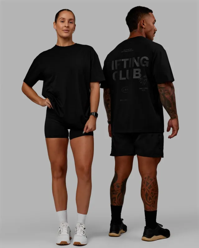 Lifting Club FLXCotton Tee Oversize - Black-Black sold by LSKD