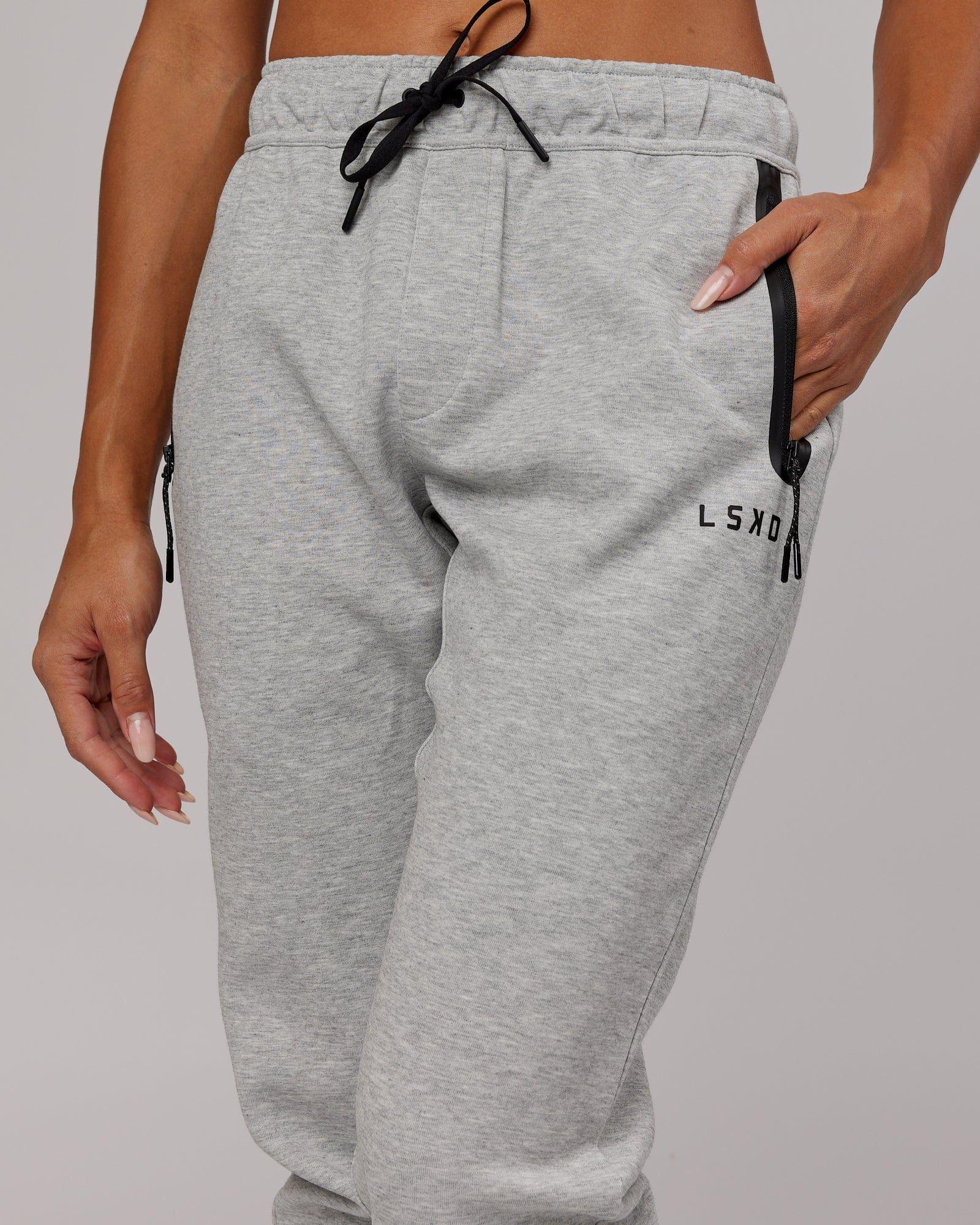 Womens Athlete ForgedFleece Track Pants - Lt Grey Marl sold by LSKD product image thumbnail 5