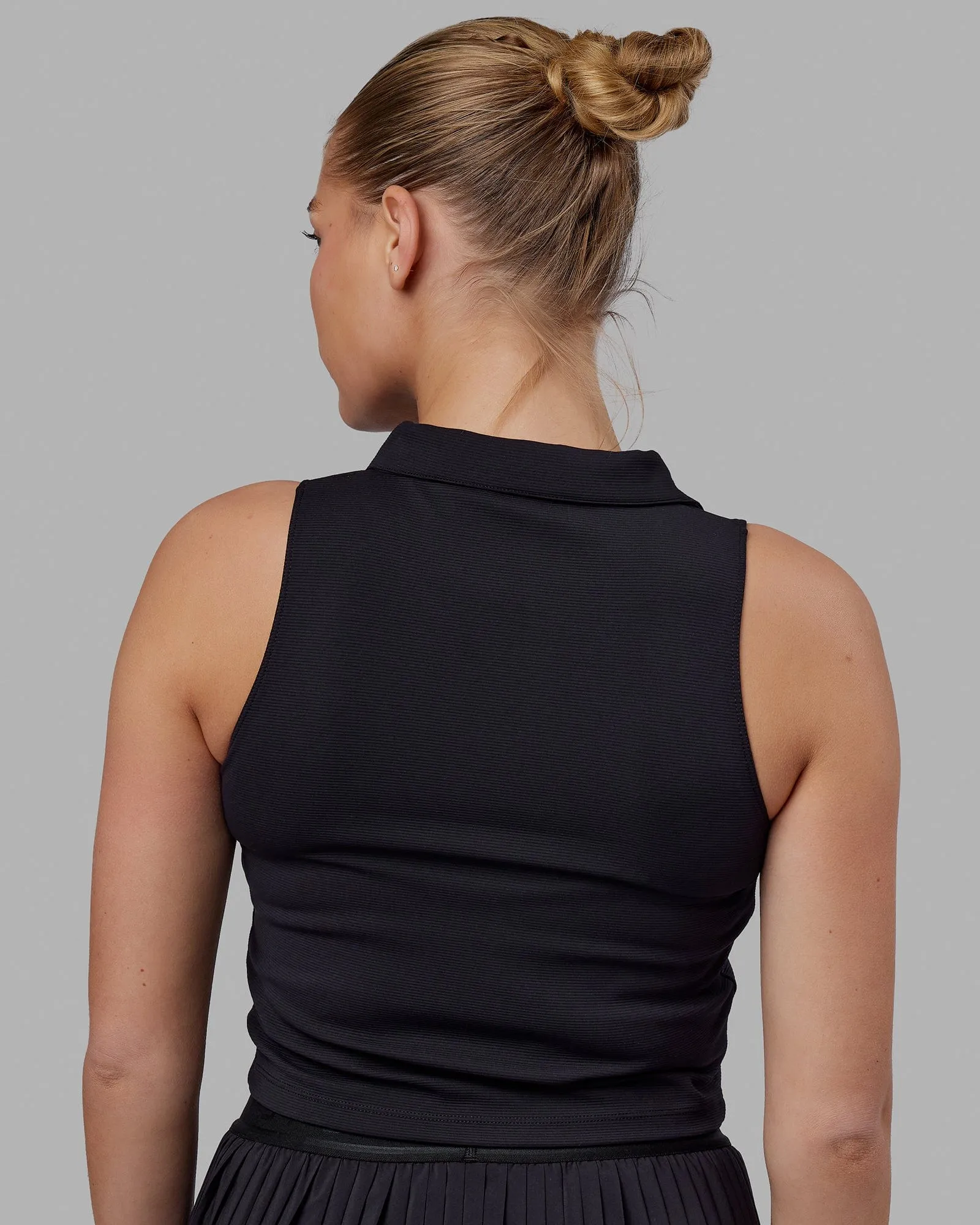 Fairway Collared Tank - Black sold by LSKD product image thumbnail 4