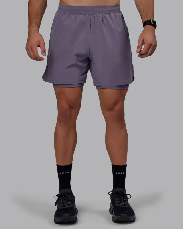 Challenger 6" Lined Performance Short - Purple Sage sold by LSKD