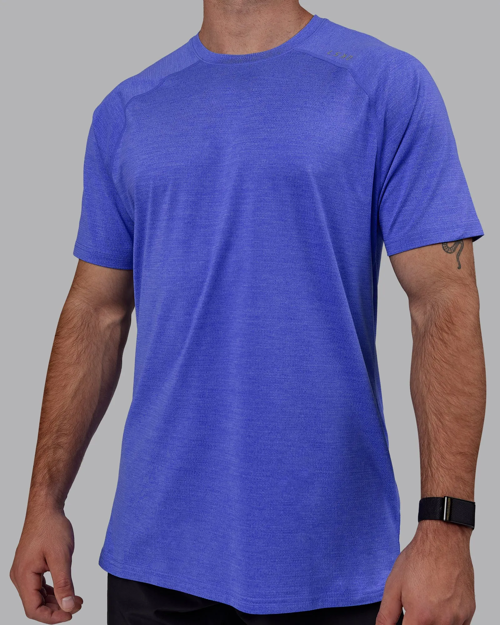 Perform VapourFLX Tee - Baja Blue Marl sold by LSKD product image thumbnail 3