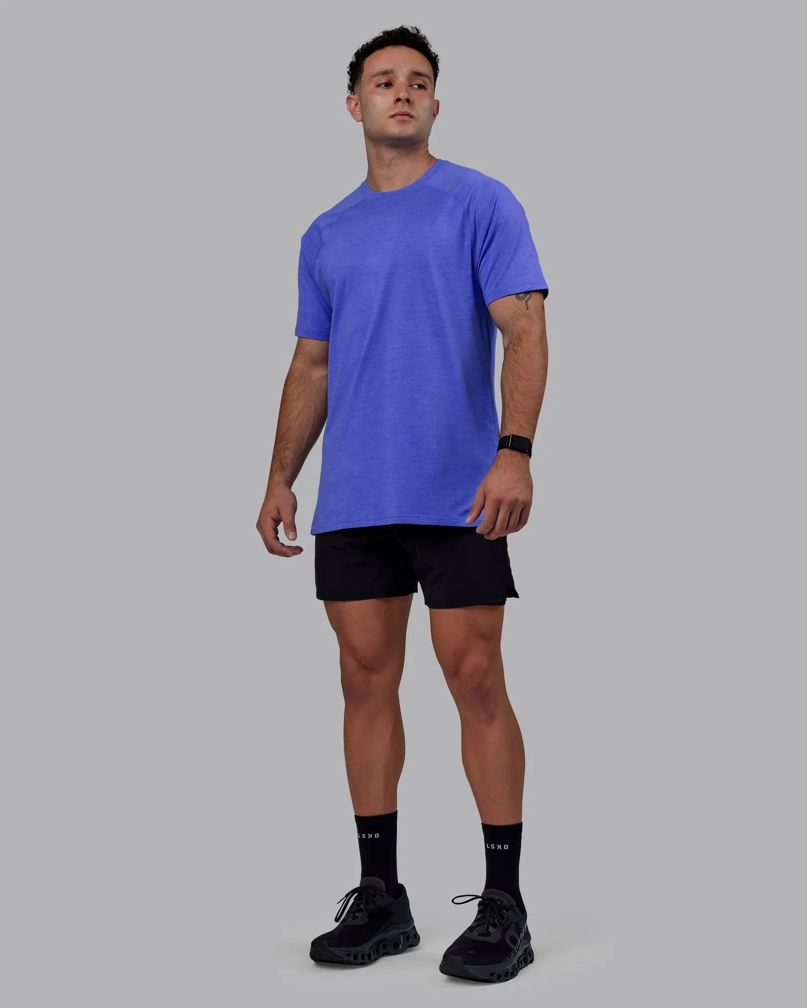 Perform VapourFLX Tee - Baja Blue Marl sold by LSKD product image thumbnail 2