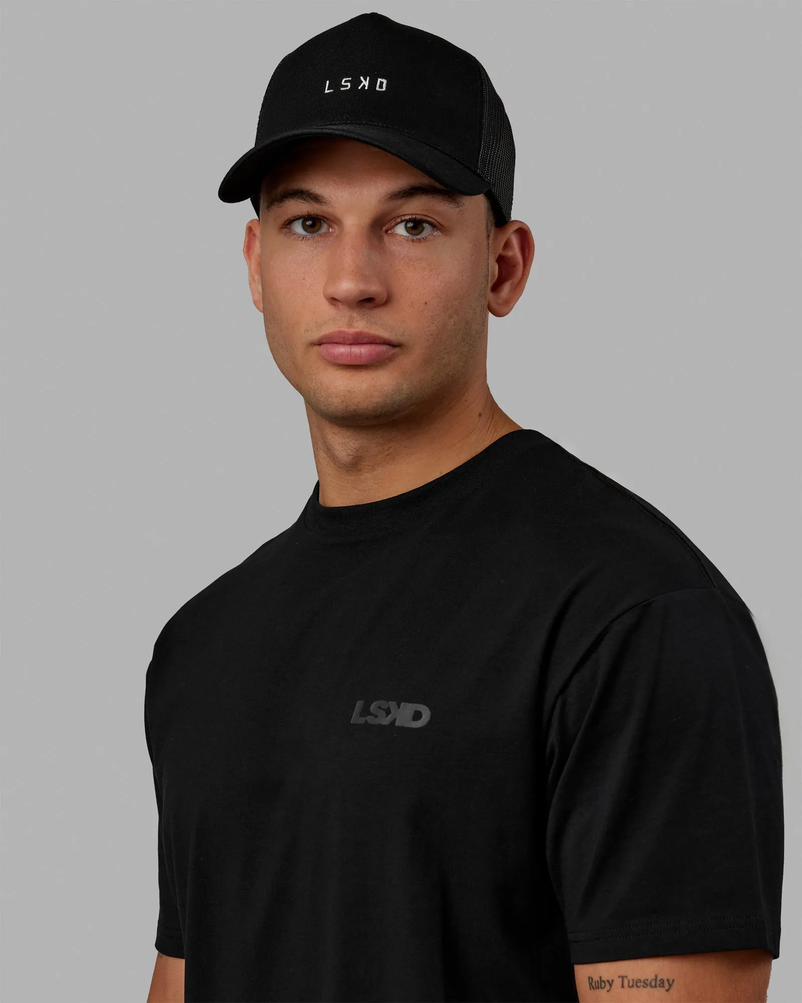 Daily Trucker Cap - Black-White sold by LSKD product image thumbnail 2