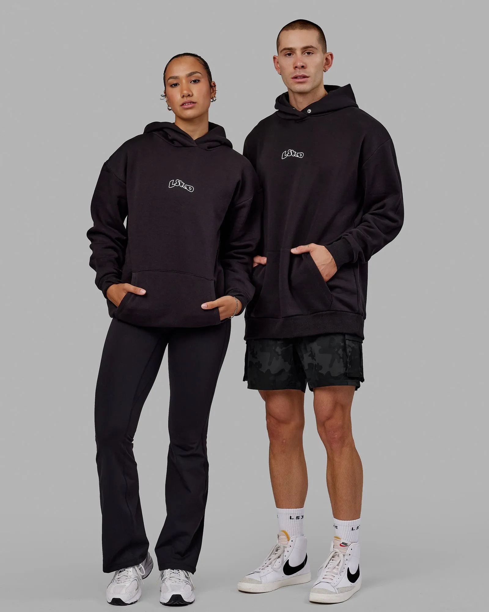 Unisex Mad Happy Hoodie Oversize - Black sold by LSKD