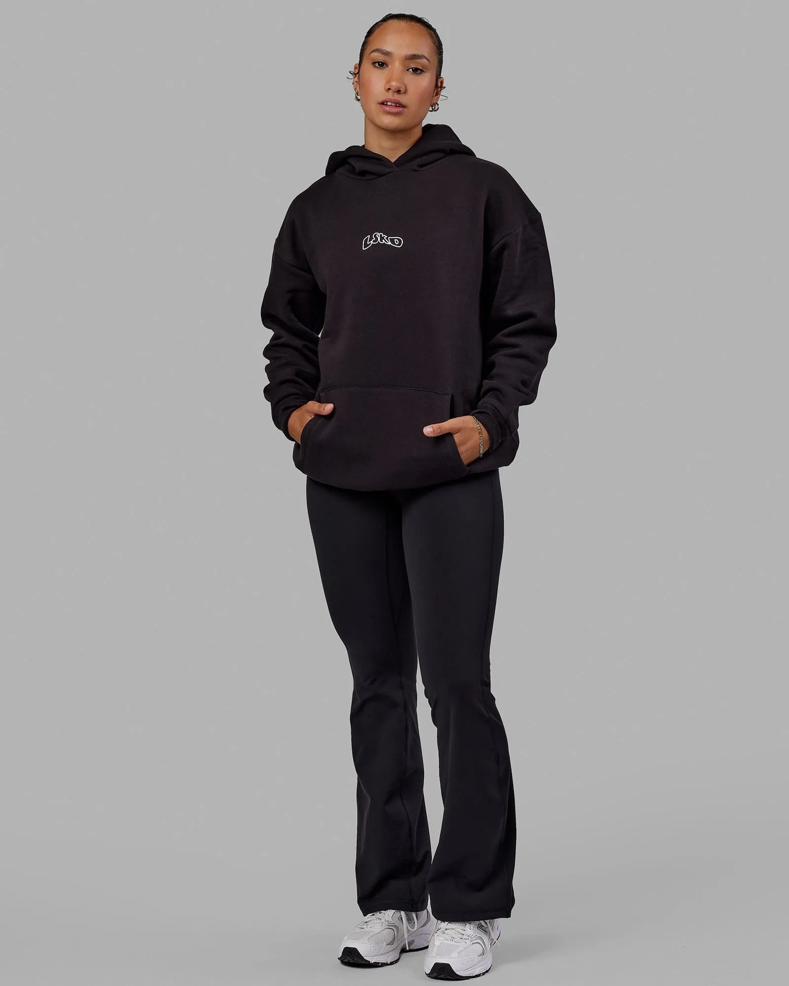 Unisex Mad Happy Hoodie Oversize - Black sold by LSKD product image thumbnail 4