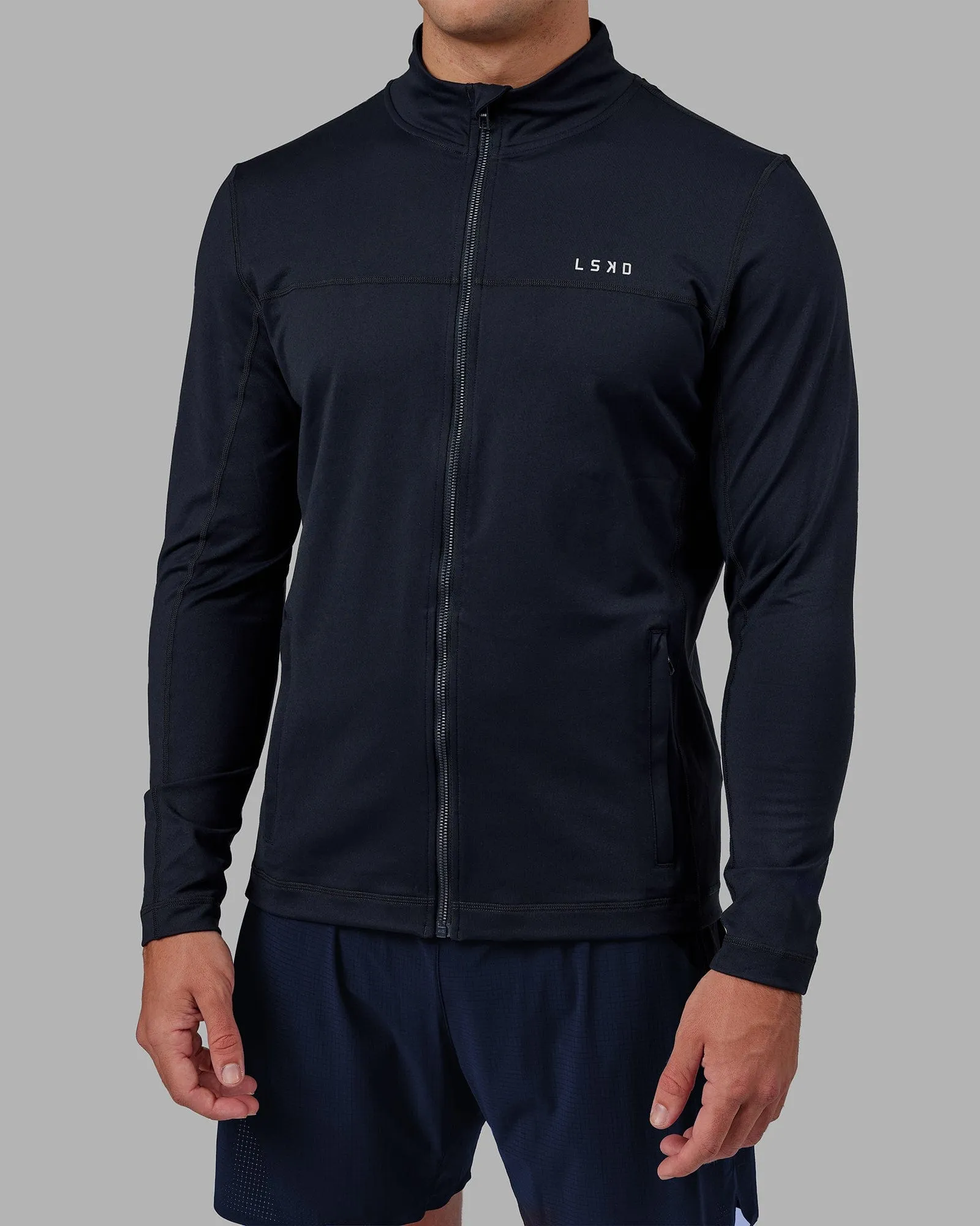 Stride Zip Through Performance Jacket - Navy sold by LSKD product image thumbnail 5