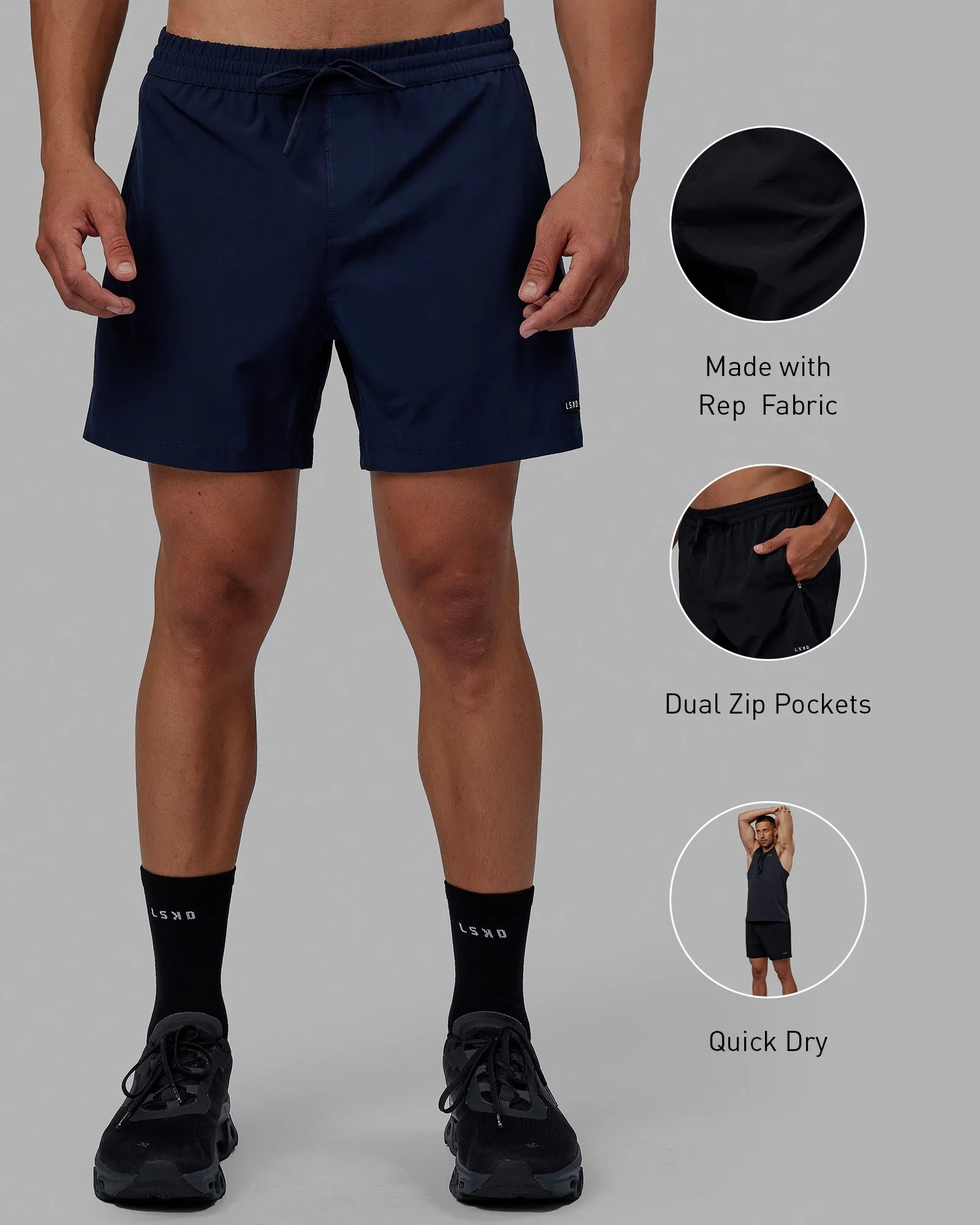 Rep 5" Performance Short - Navy sold by LSKD product image thumbnail 2