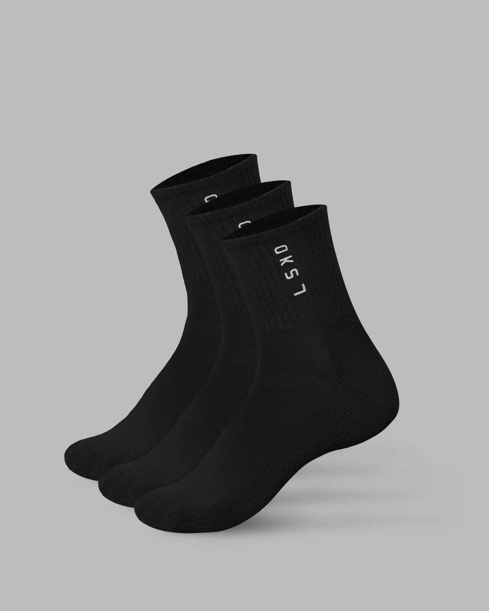 Signal Quarter Socks 3 Pack - Black-White sold by LSKD