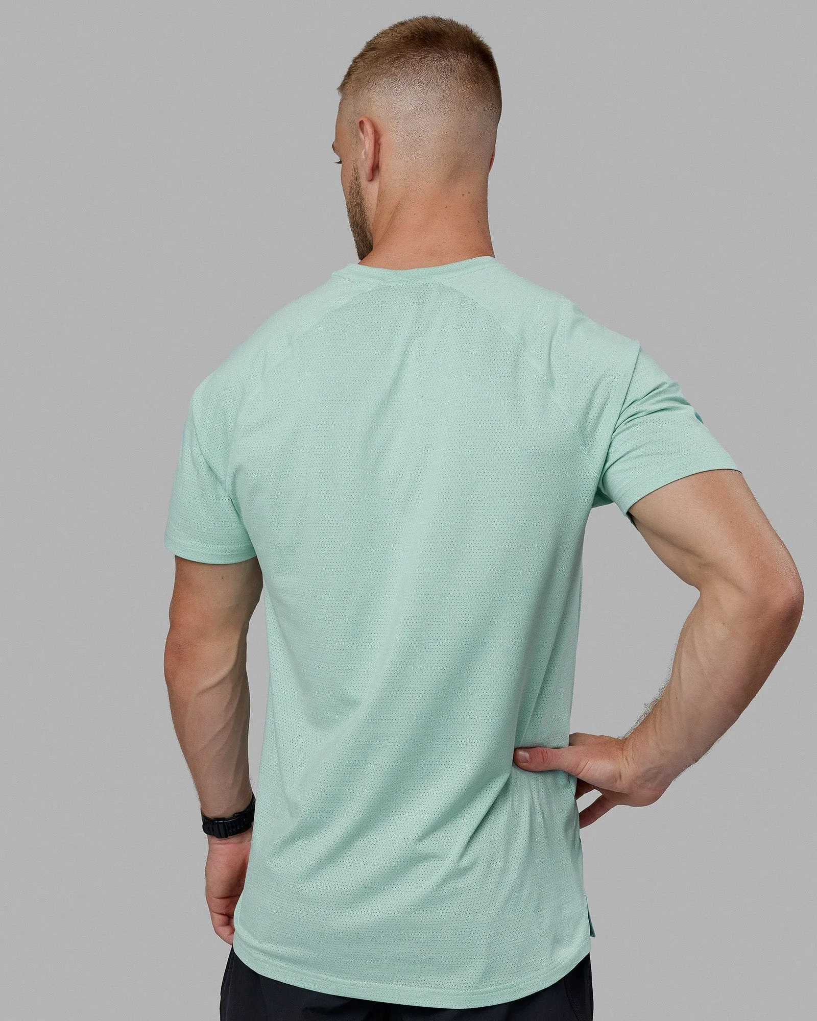 Perform VapourFLX Tee - Pastel Turquoise Marl sold by LSKD product image thumbnail 4