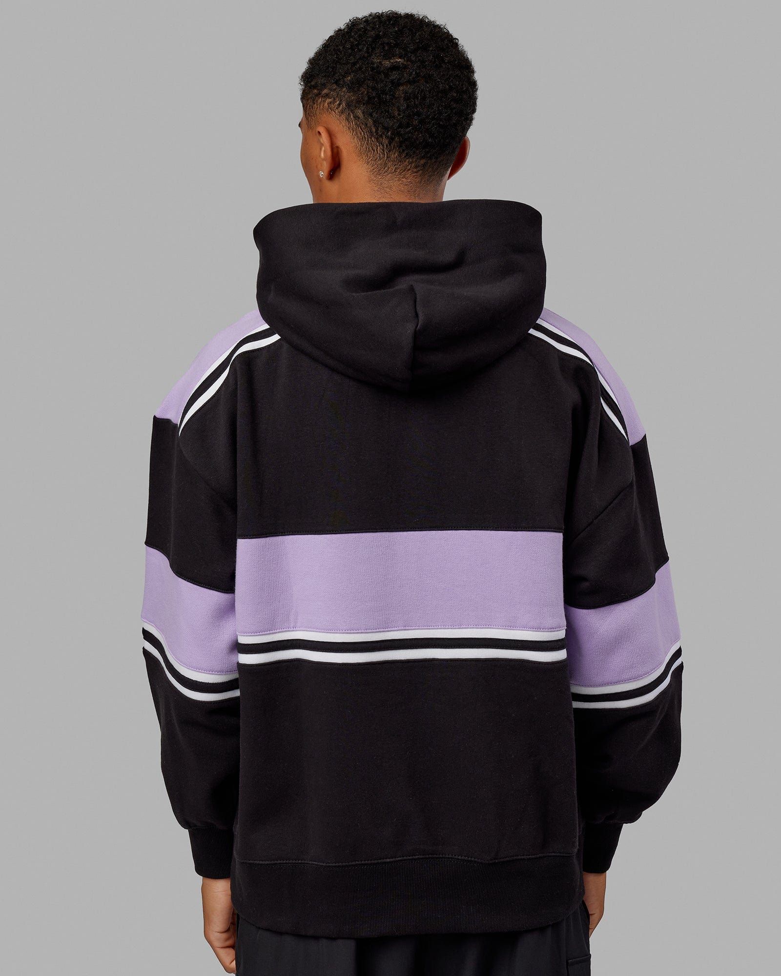 Unisex A-Team Hoodie Oversize - Black-Peak Purple sold by LSKD product image thumbnail 4