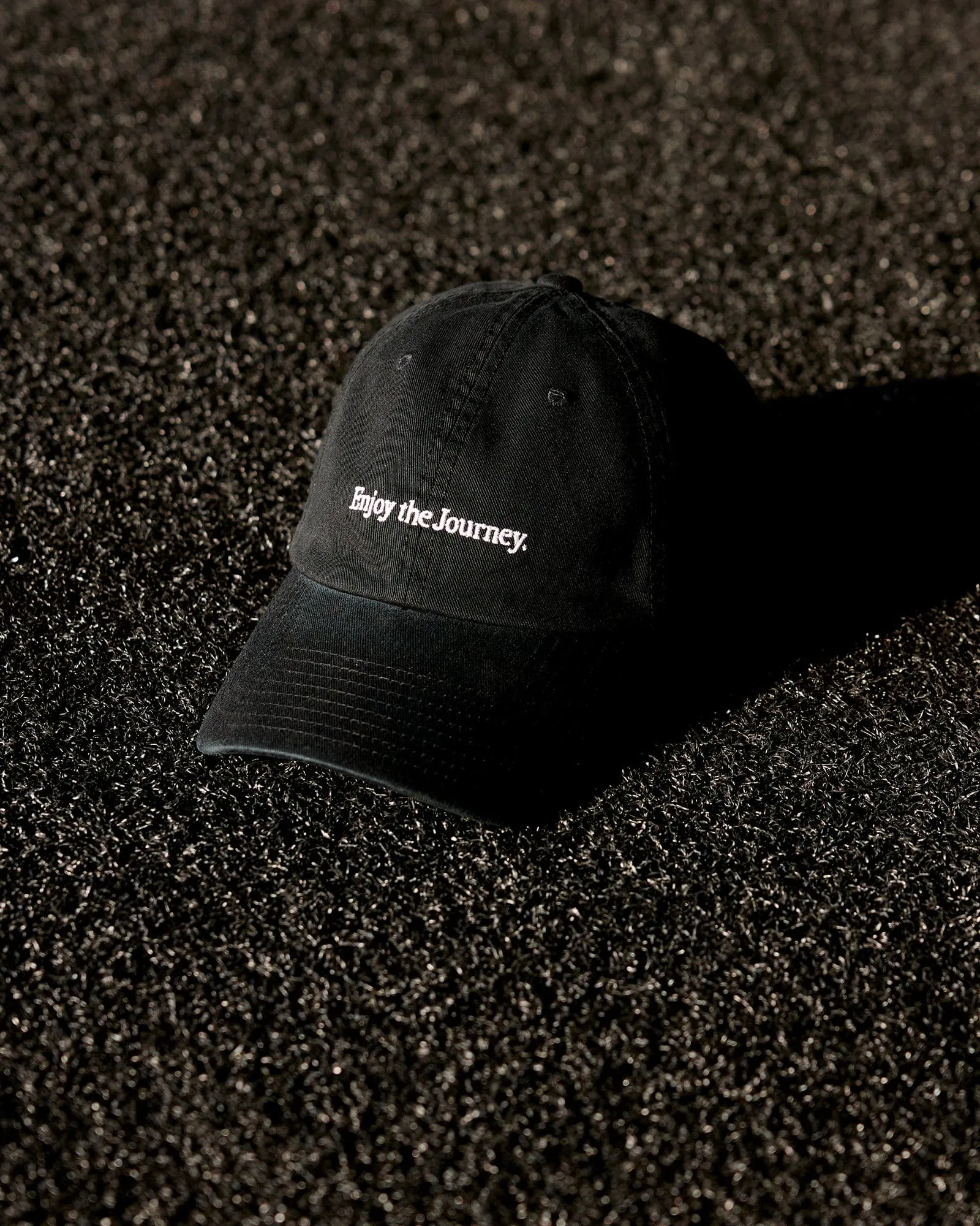 Washed Enjoy The Journey Cap - Black-White sold by LSKD product image thumbnail 4