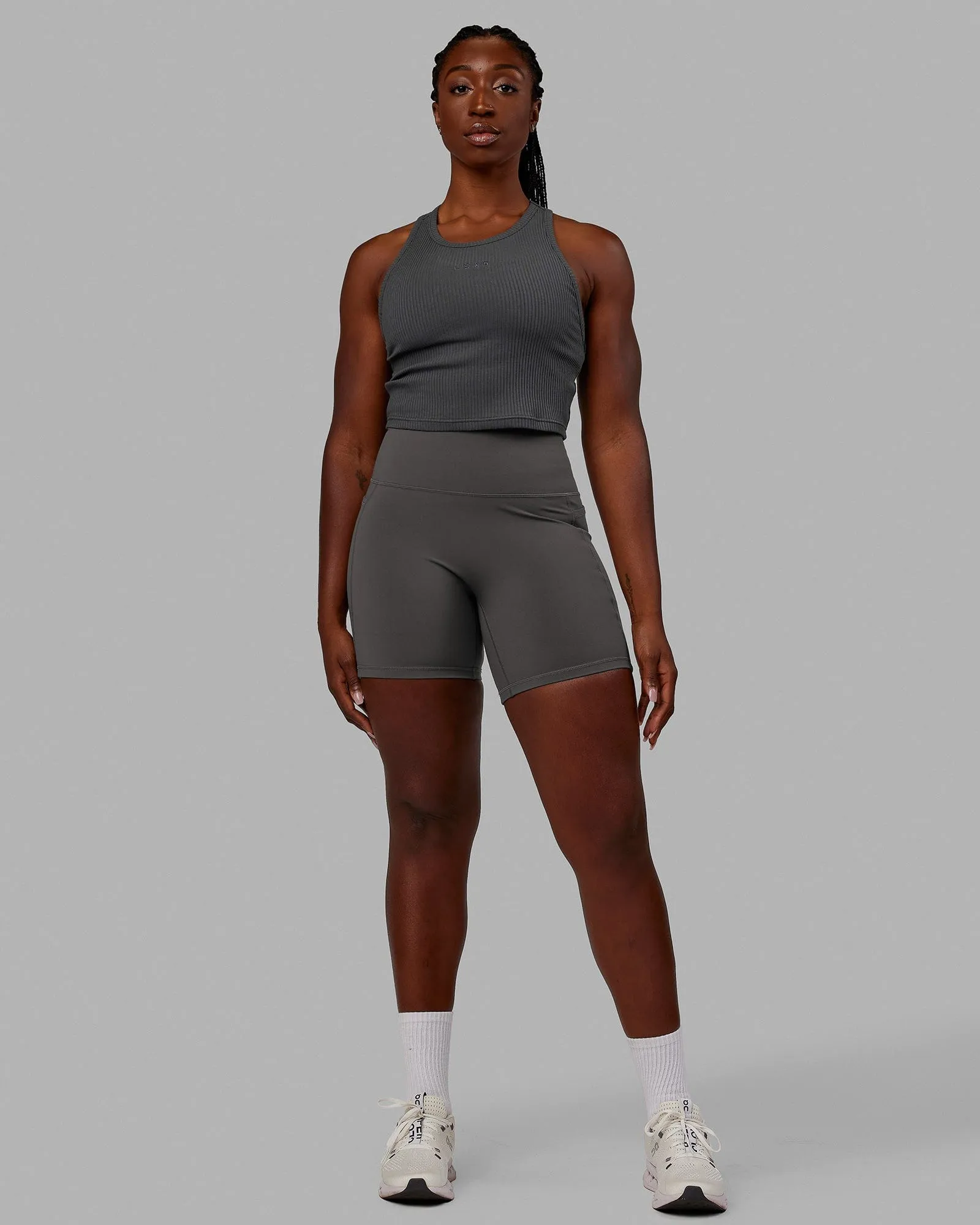Squad Ribbed Tank - Dark Storm sold by LSKD product image thumbnail 4