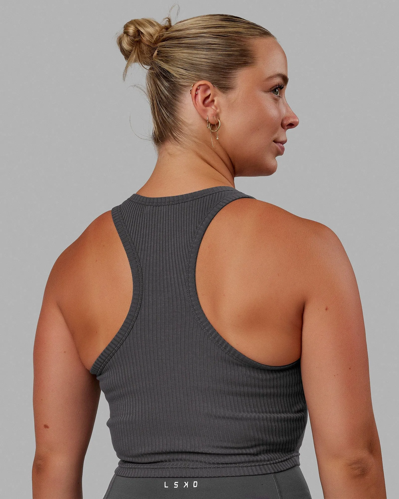 Squad Ribbed Tank - Dark Storm sold by LSKD product image thumbnail 3