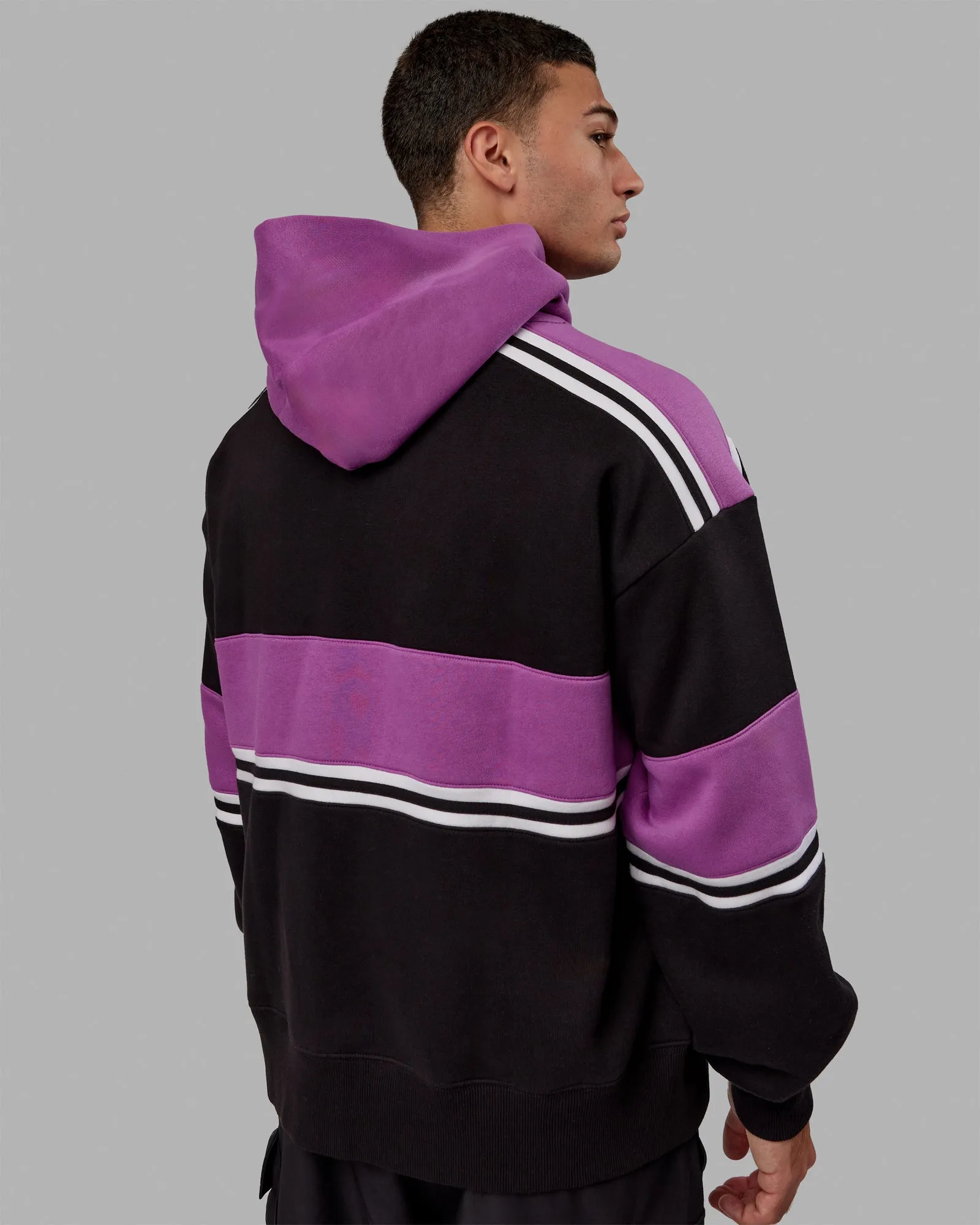 Unisex A-Team Hoodie Oversize - Black-Hyper Violet | Parallel