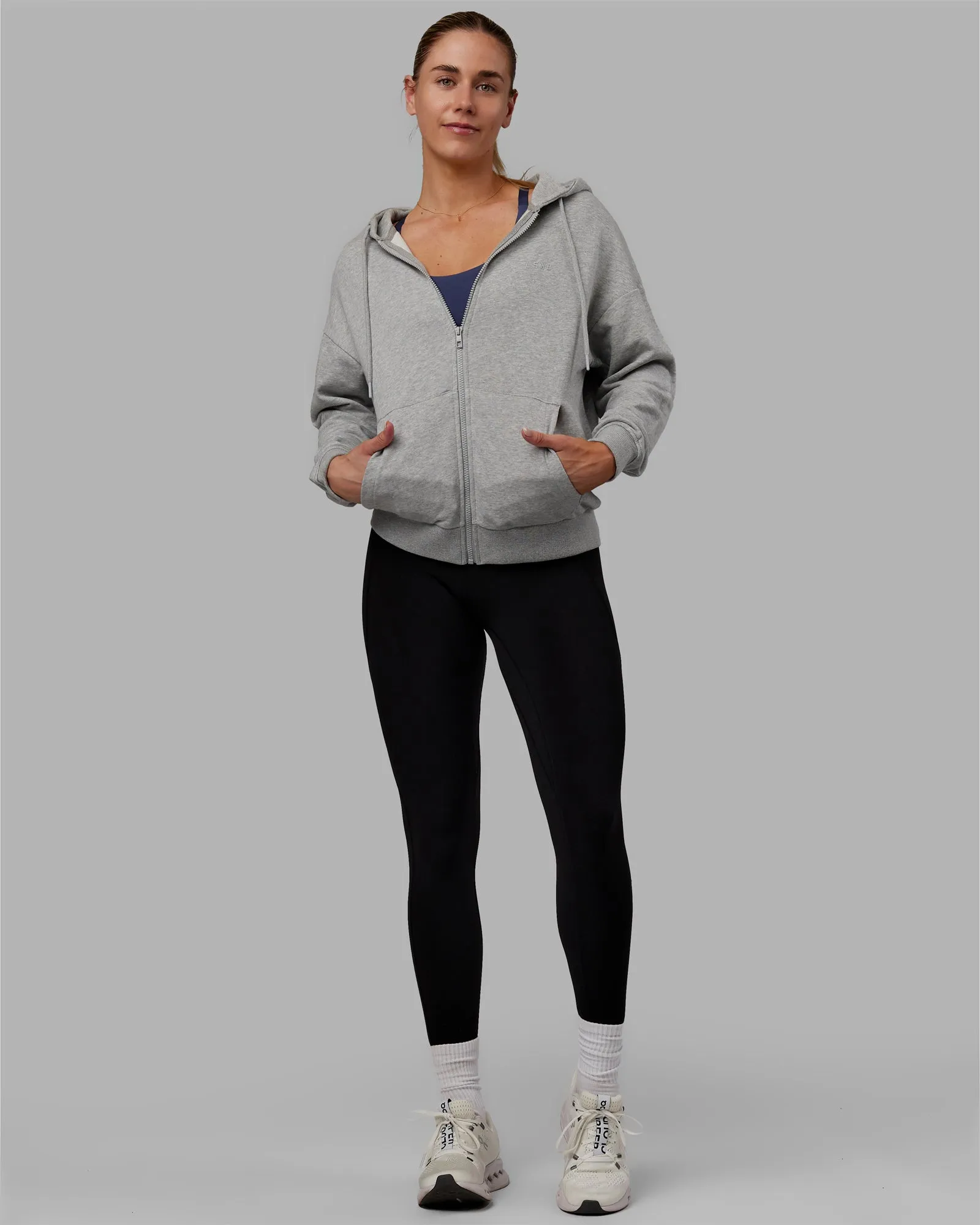 MVP Zip Through Hoodie - Light Grey Marl sold by LSKD