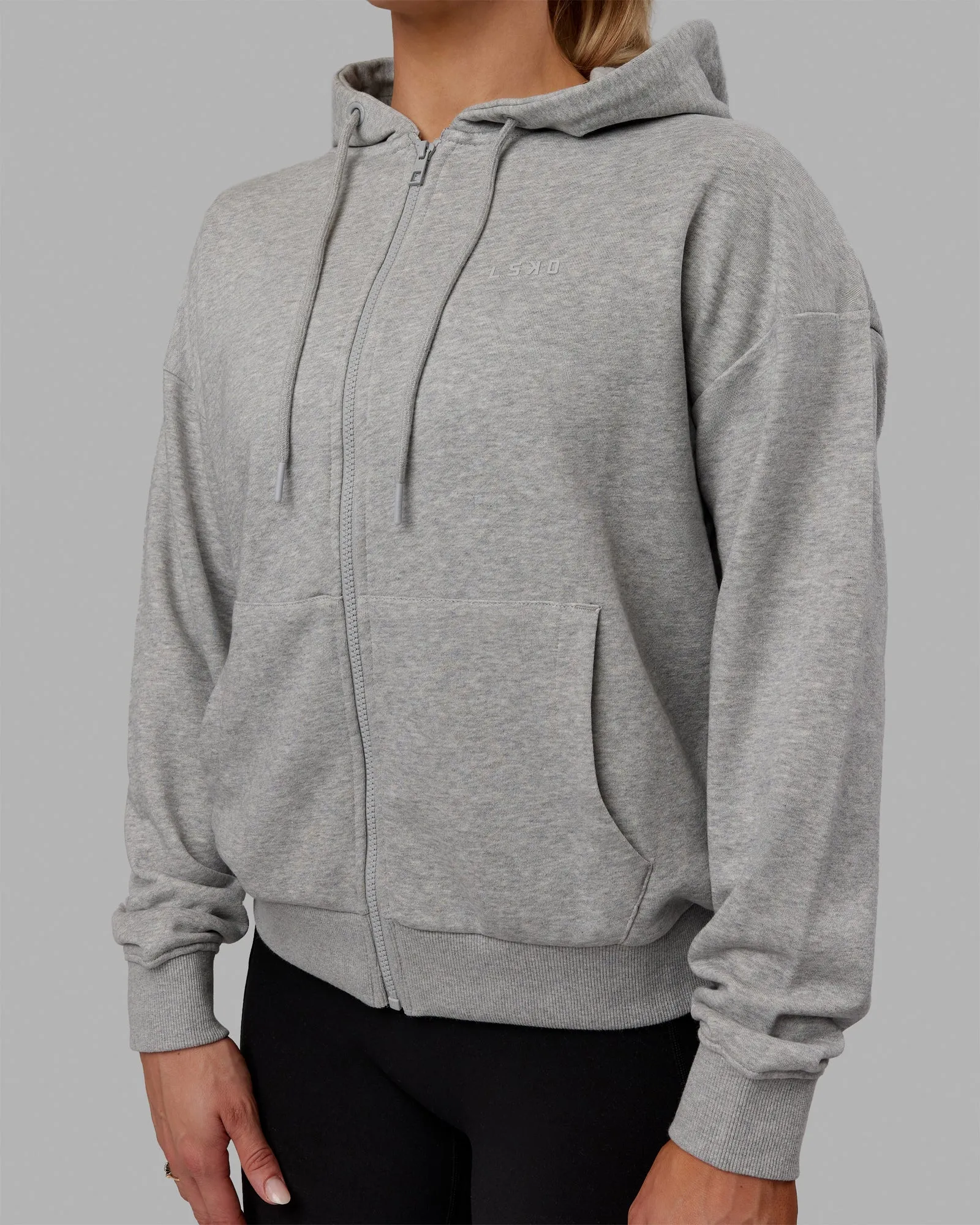 MVP Zip Through Hoodie - Light Grey Marl sold by LSKD product image thumbnail 5