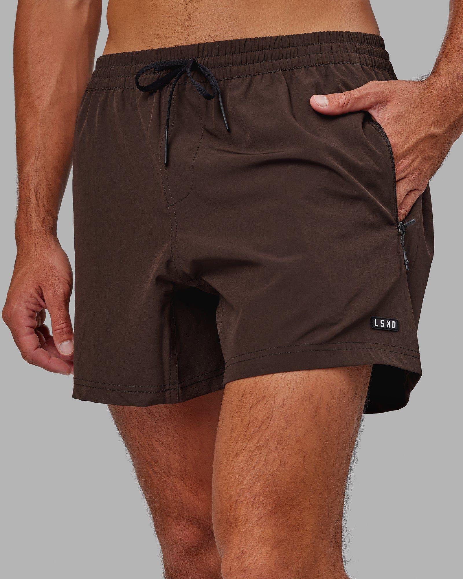 Rep 5" Performance Shorts - Dark Chocolate sold by LSKD product image thumbnail 2