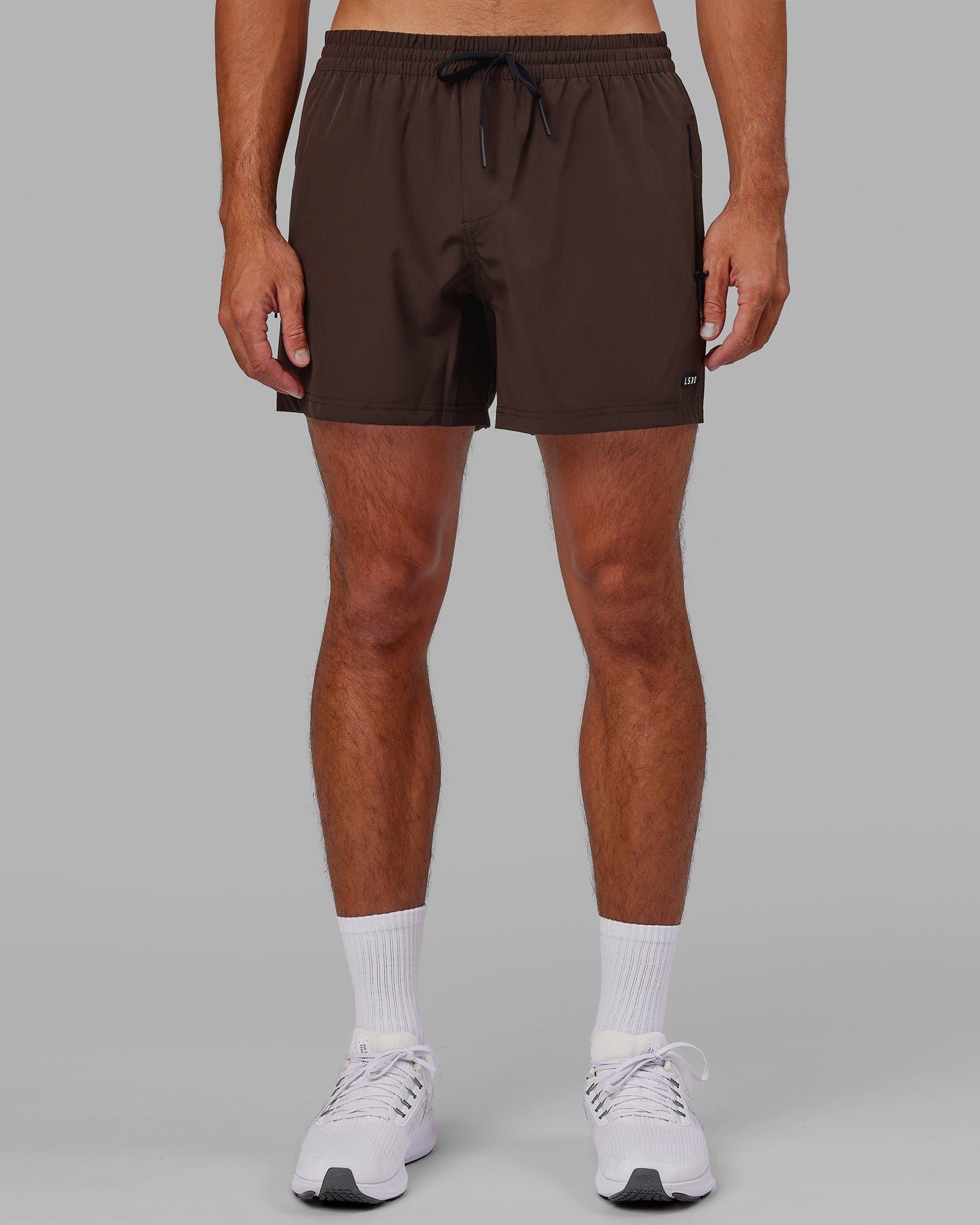 Rep 5" Performance Shorts - Dark Chocolate sold by LSKD