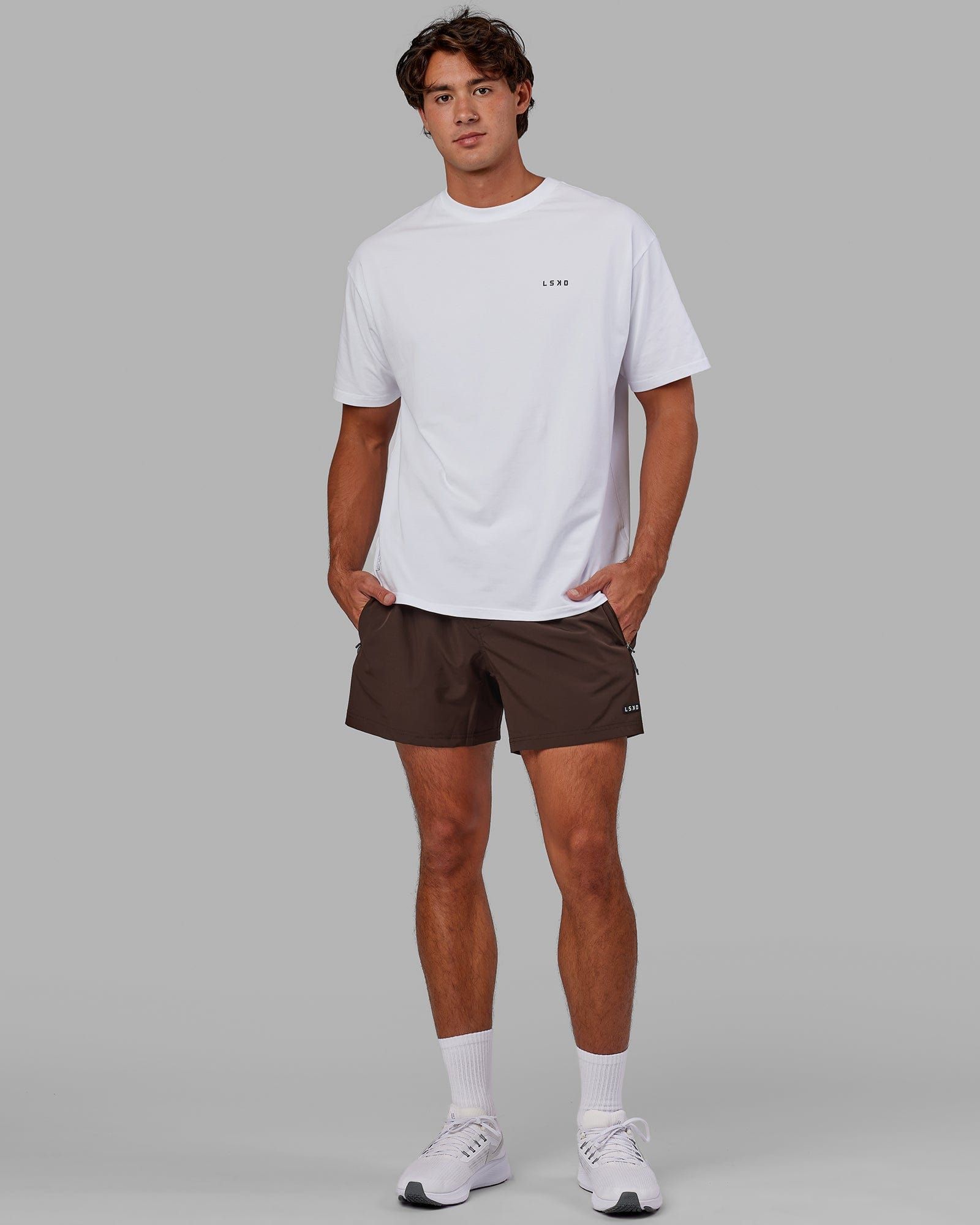 Rep 5" Performance Shorts - Dark Chocolate sold by LSKD product image thumbnail 5