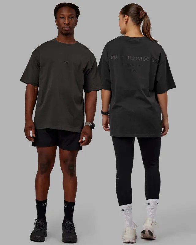 Unisex Process Heavyweight Tee Oversize - Phantom-Black sold by LSKD