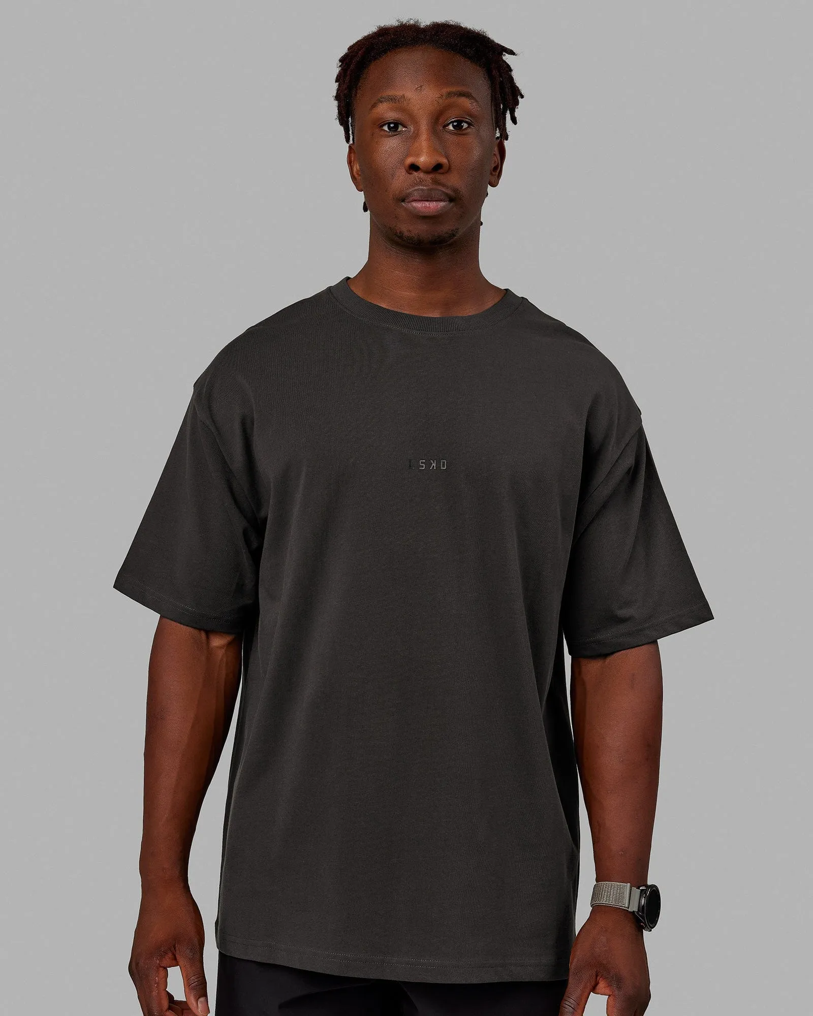 Unisex Process Heavyweight Tee Oversize - Phantom-Black sold by LSKD product image thumbnail 5