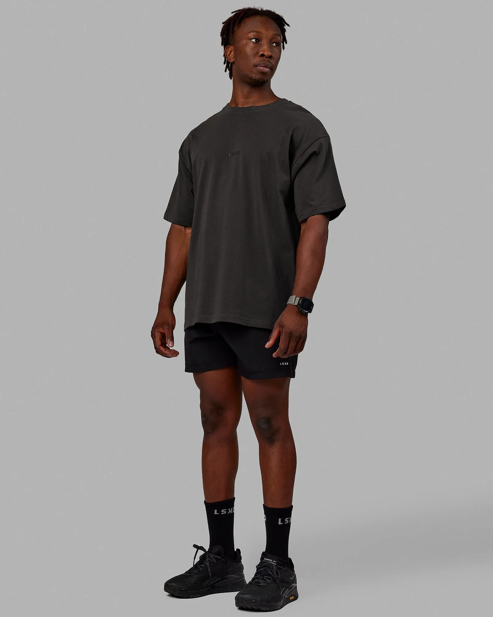 Unisex Process Heavyweight Tee Oversize - Phantom-Black sold by LSKD product image thumbnail 3