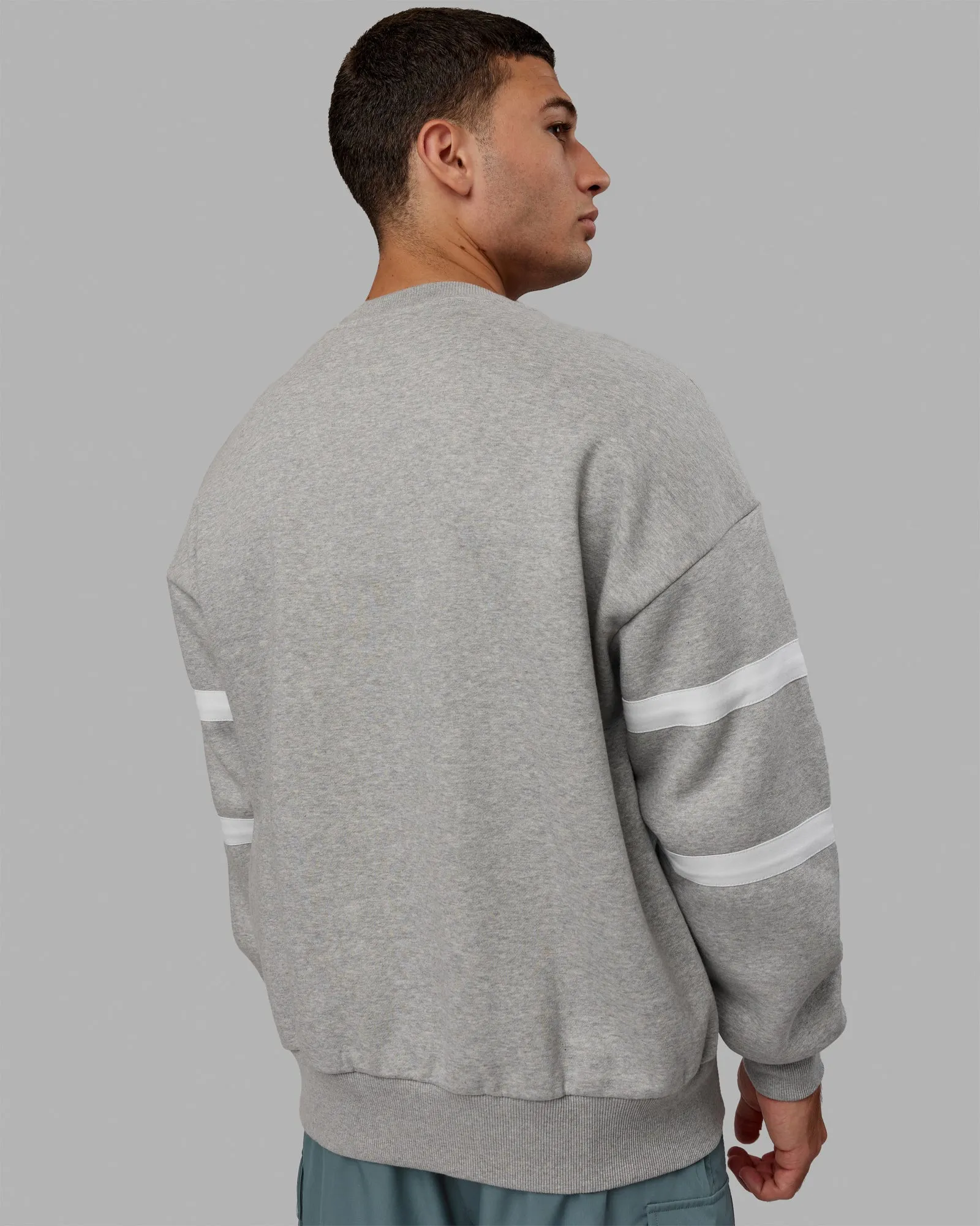 Collateral Sweater Oversize - Light Grey Marl-White sold by LSKD product image thumbnail 4