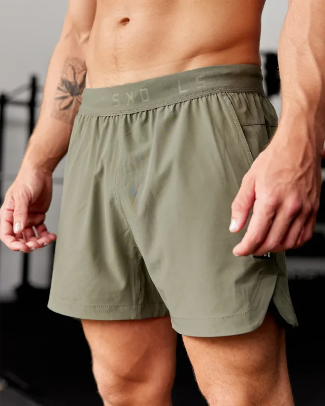 Competition 5" Performance Shorts - Olive Fade sold by LSKD