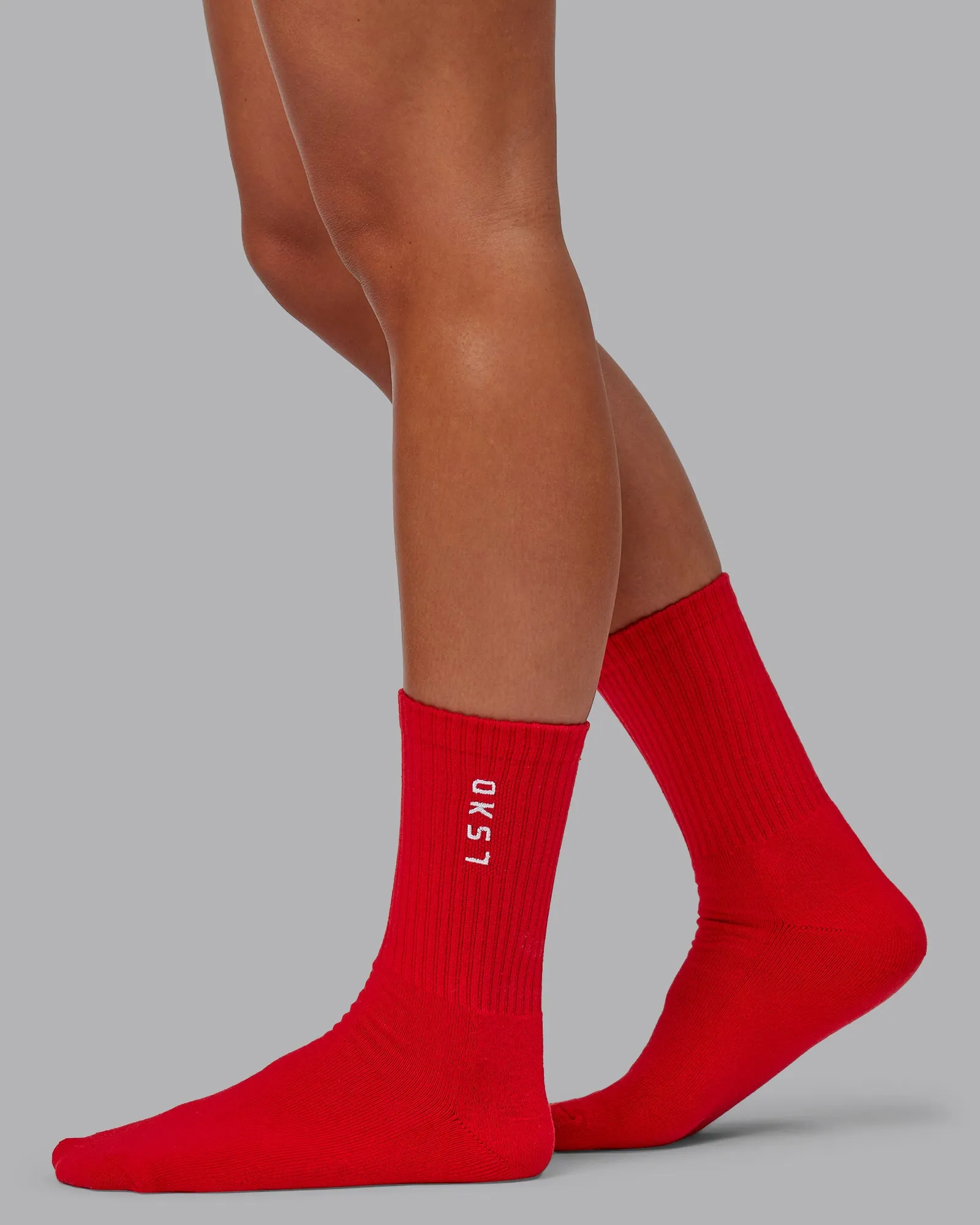 Signal Crew Socks 3 Pack - Scarlet-White-Black sold by LSKD product image thumbnail 4