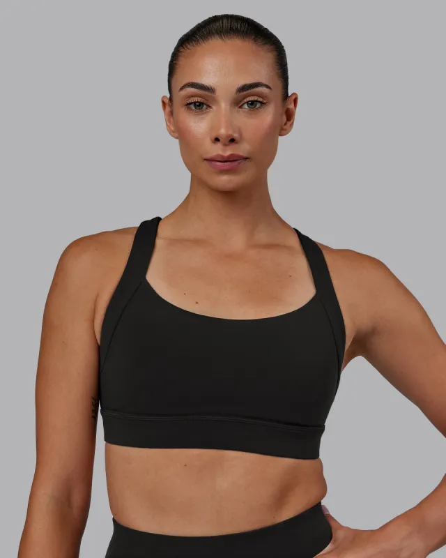 Advance Sports Bra - Pirate Black sold by LSKD