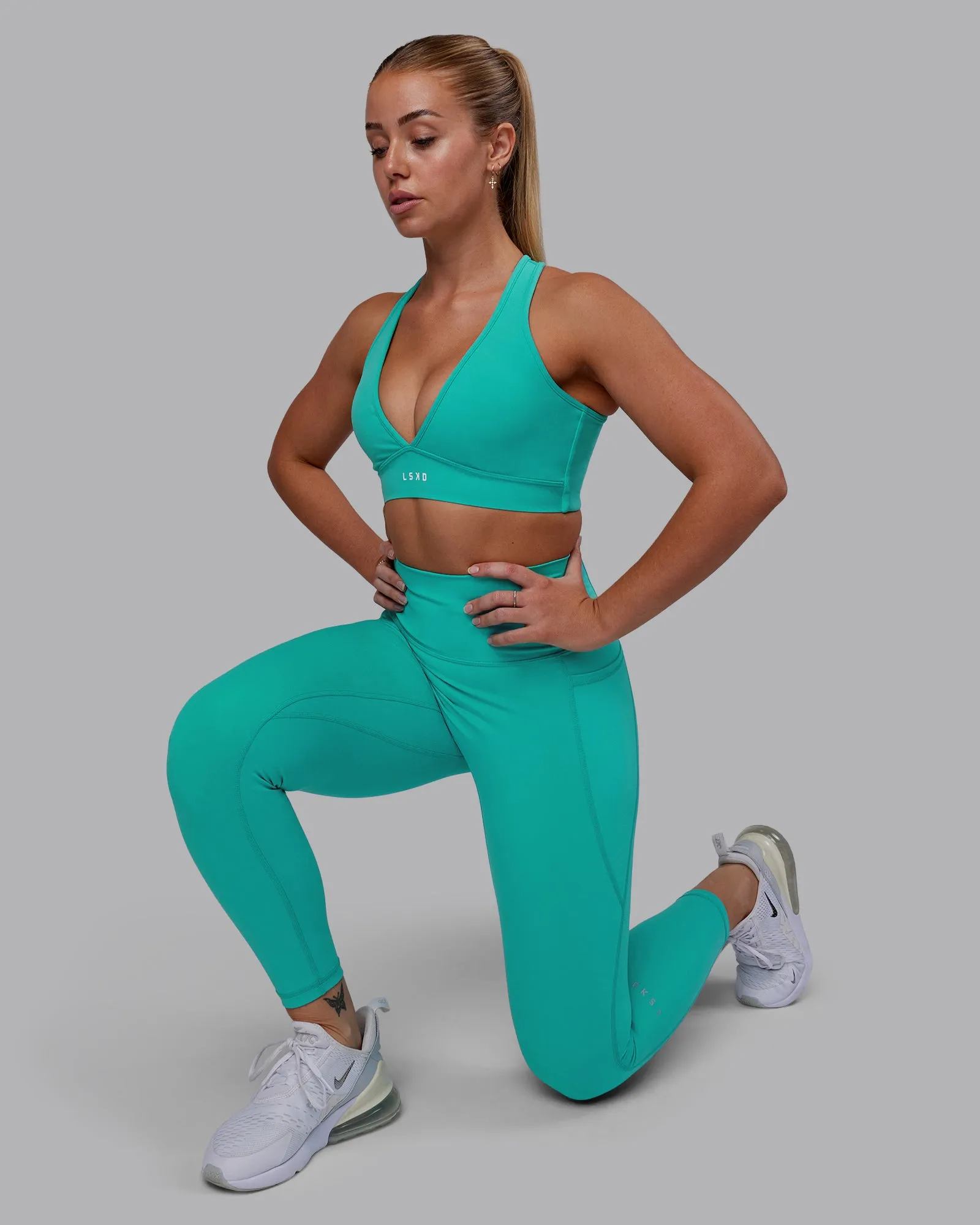 Fusion 7/8 Length Tights - Turquoise Tide sold by LSKD