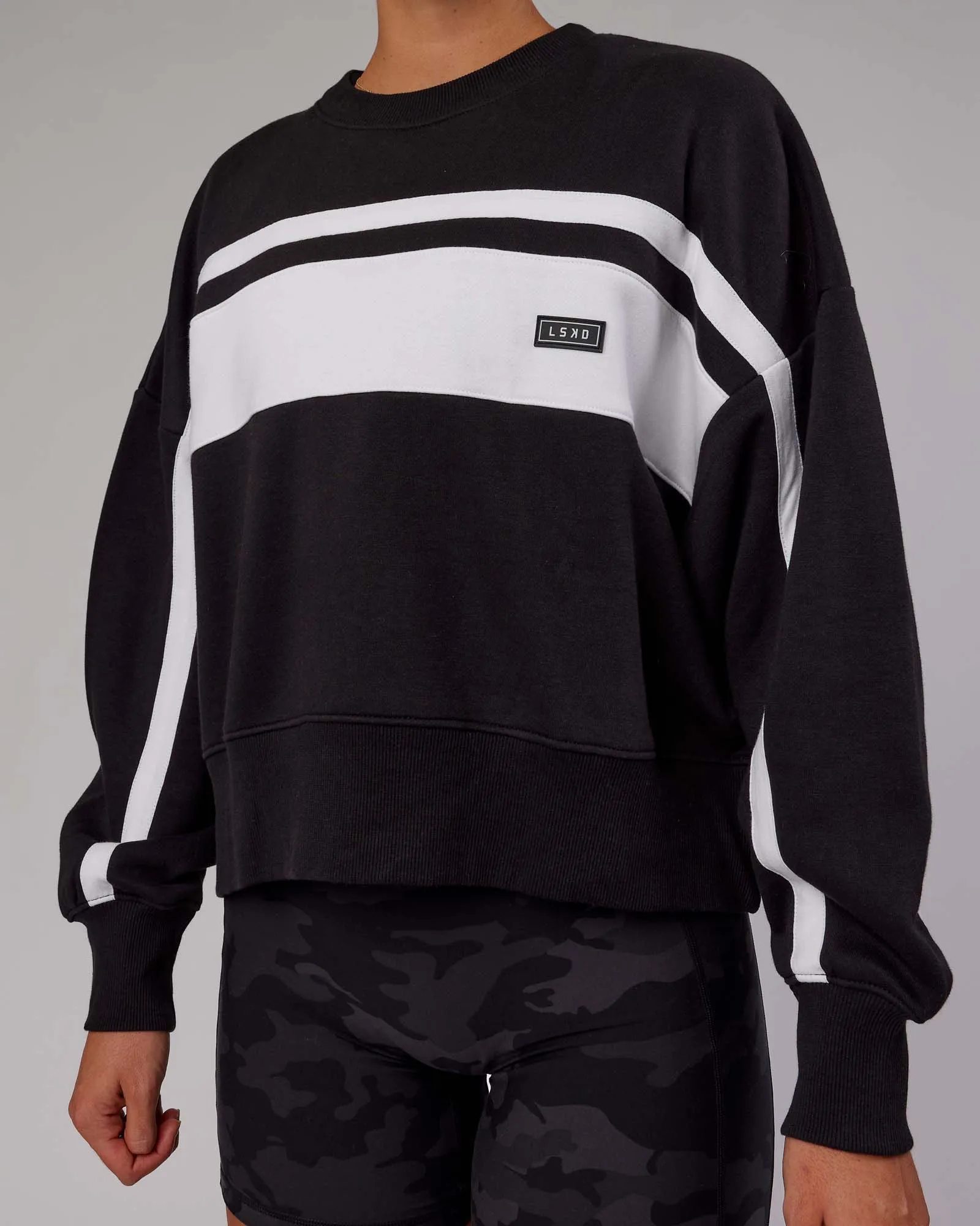 Intercept Sweater - Black-White sold by LSKD product image thumbnail 5