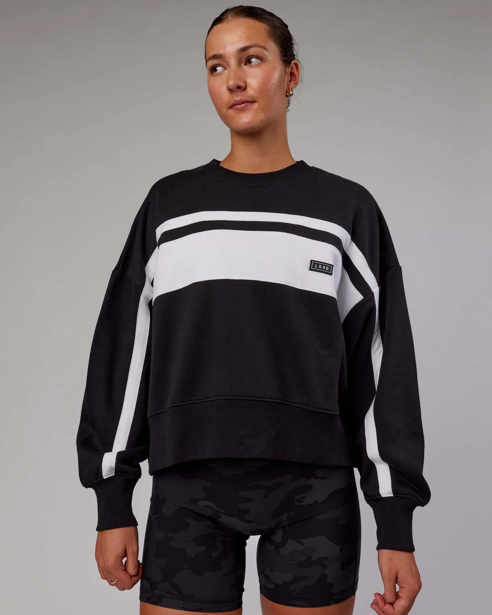 Intercept Sweater - Black-White sold by LSKD product image thumbnail 2