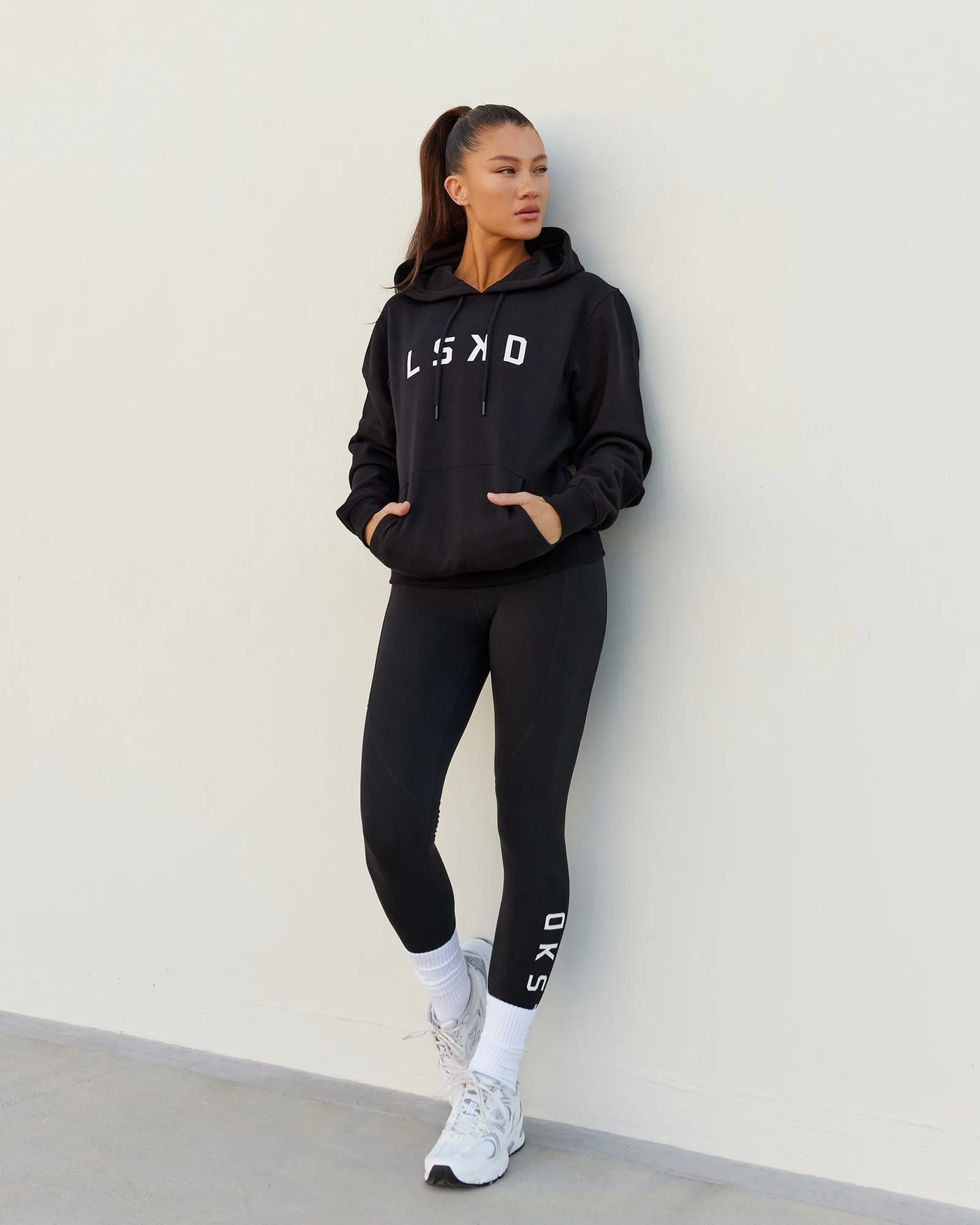 Structure Hoodie - Black-White sold by LSKD product image thumbnail 2