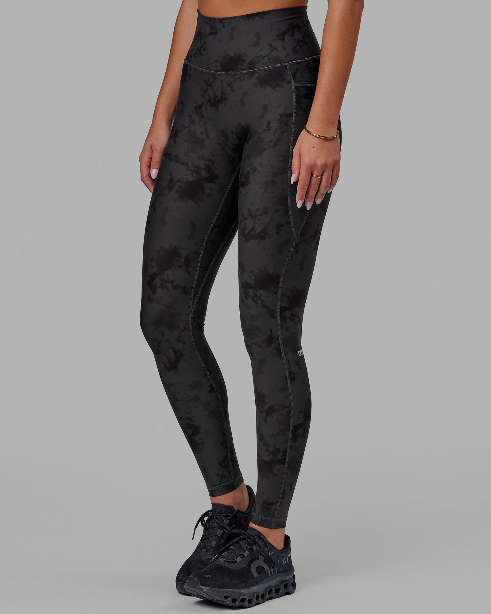 Fusion Full Length Tights - Black Tie-Dye sold by LSKD