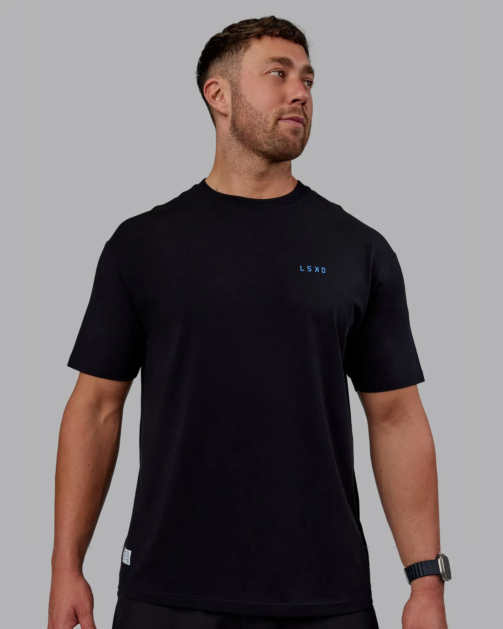 VS6 FLXCotton Tee Oversize - Black-Power Cobalt sold by LSKD product image thumbnail 3