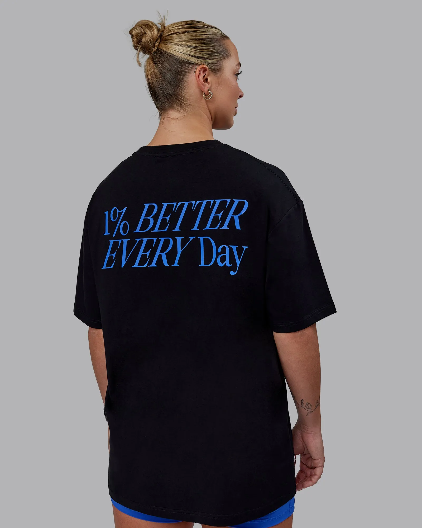 VS6 FLXCotton Tee Oversize - Black-Power Cobalt sold by LSKD product image thumbnail 2