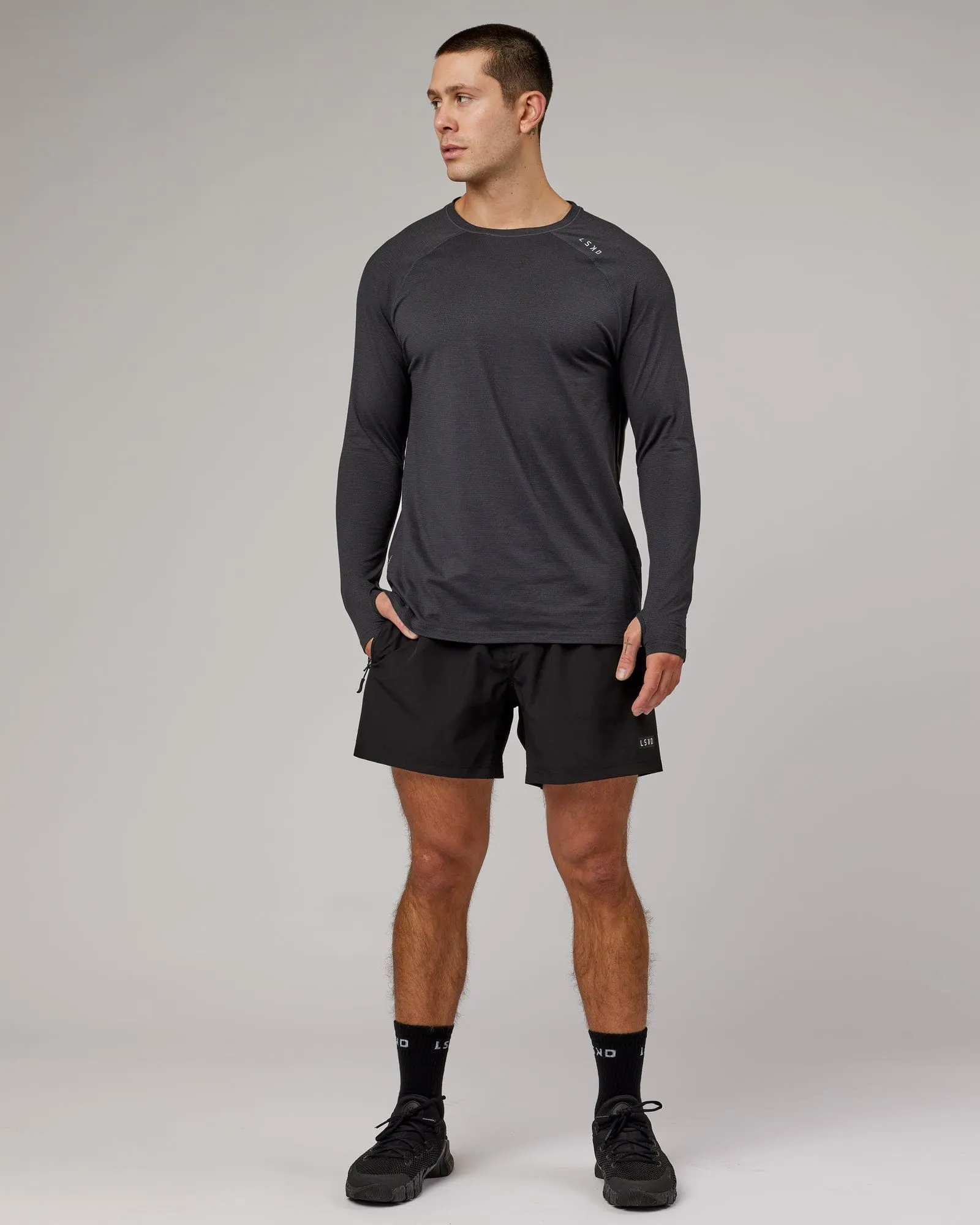 Perform VapourFLX LS Tee - Black Marl sold by LSKD product image thumbnail 5