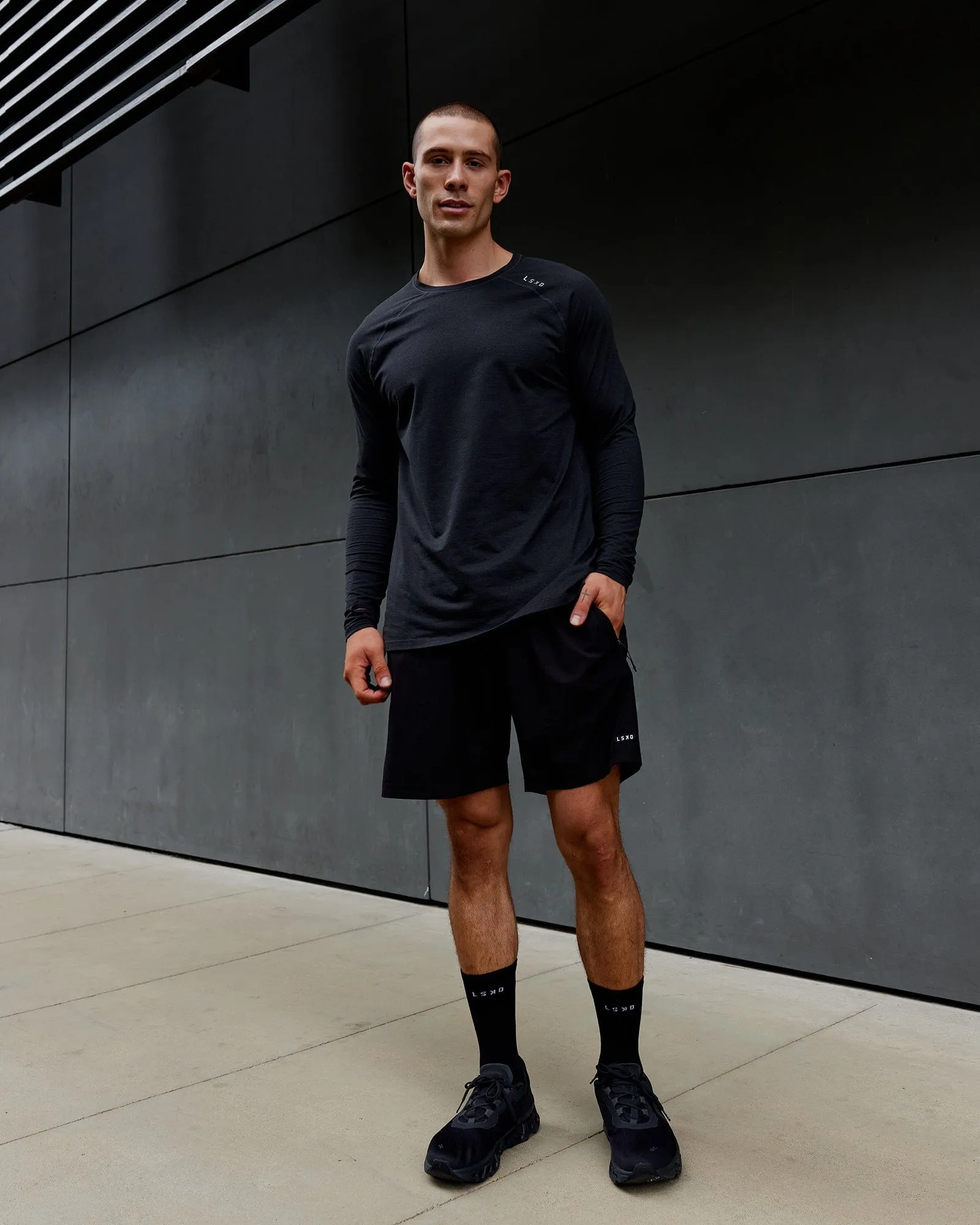 Perform VapourFLX LS Tee - Black Marl sold by LSKD product image thumbnail 3