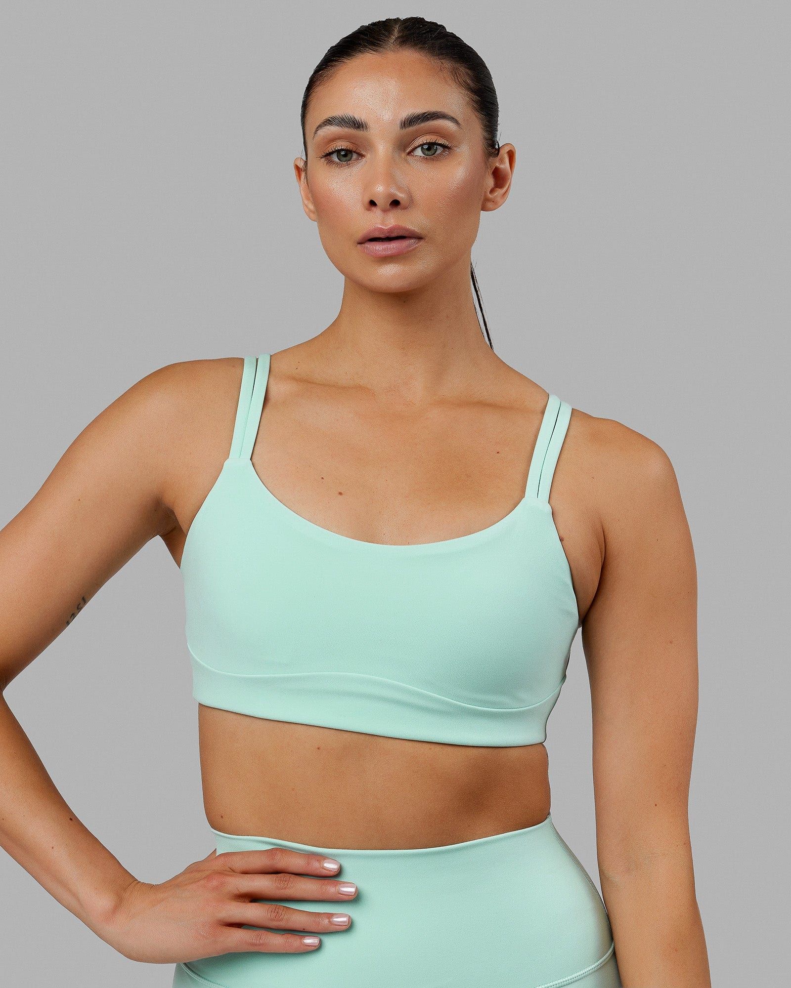 Structure Sports Bra - Pastel Turquoise sold by LSKD product image thumbnail 2