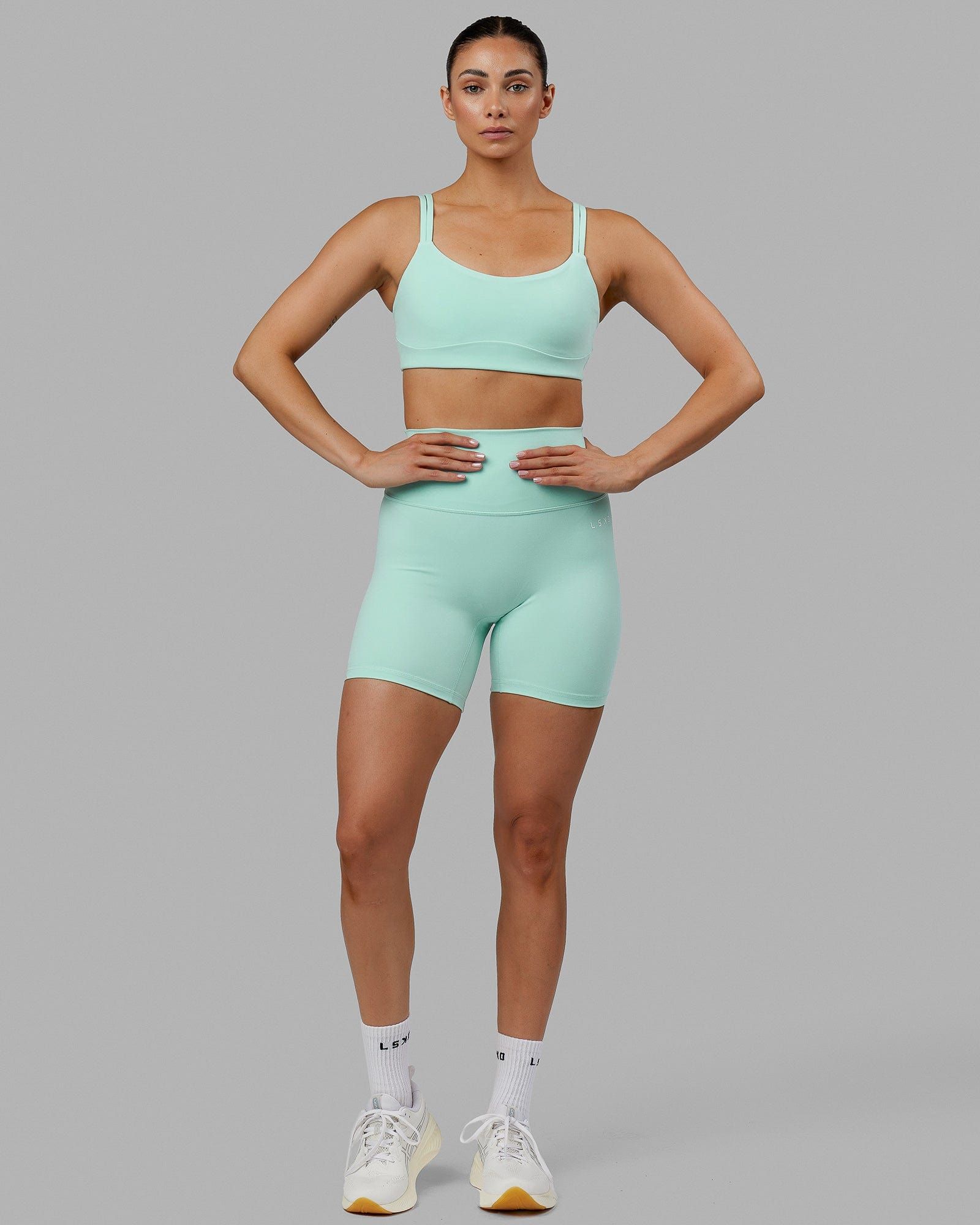 Structure Sports Bra - Pastel Turquoise sold by LSKD product image thumbnail 5